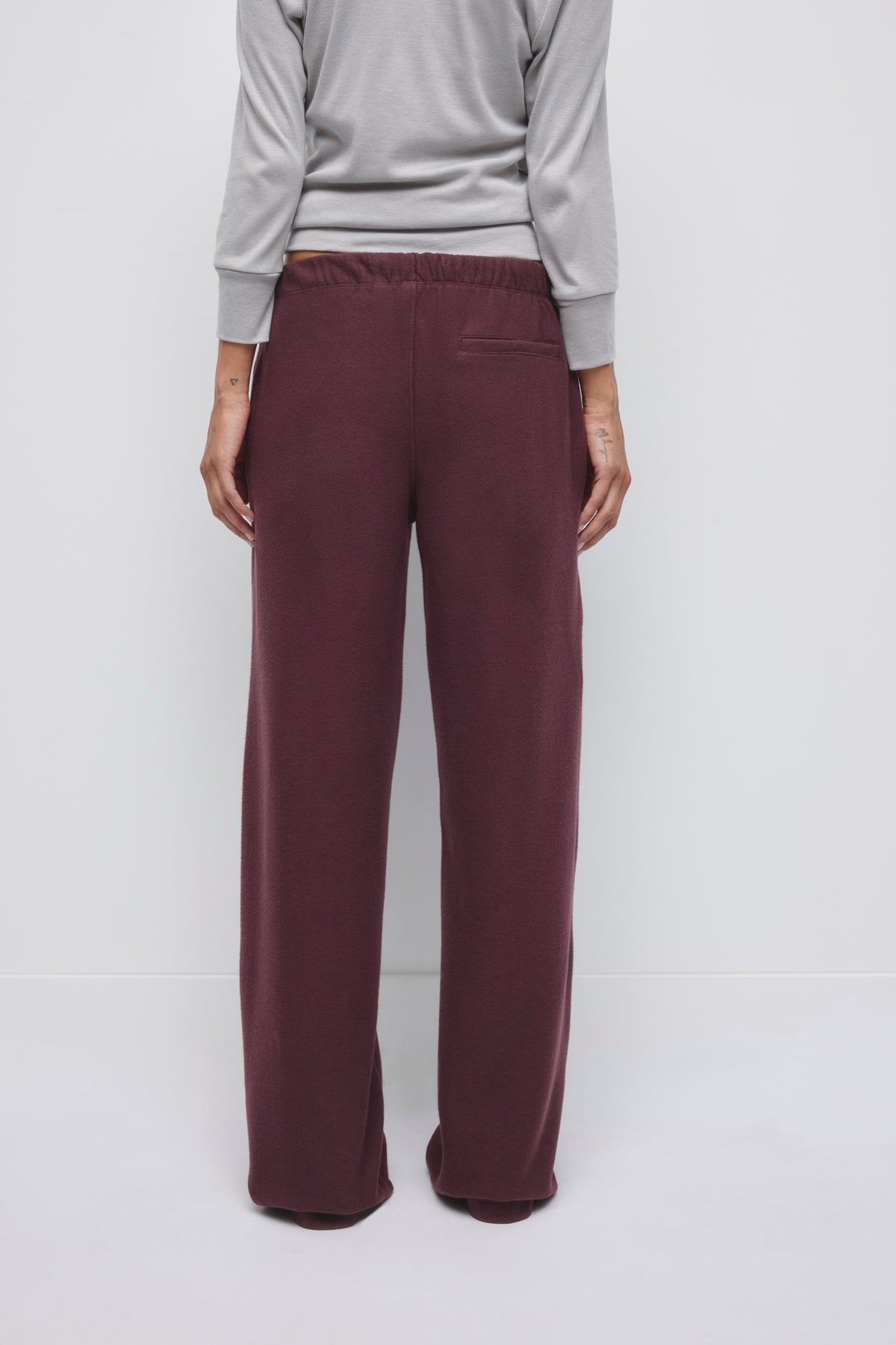 Women's Cozy Track Pant in Chocolate Plum