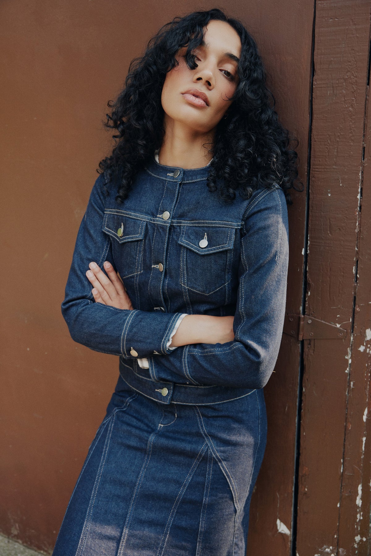 Veste Femme Rafi Denim Shrunken en rincez