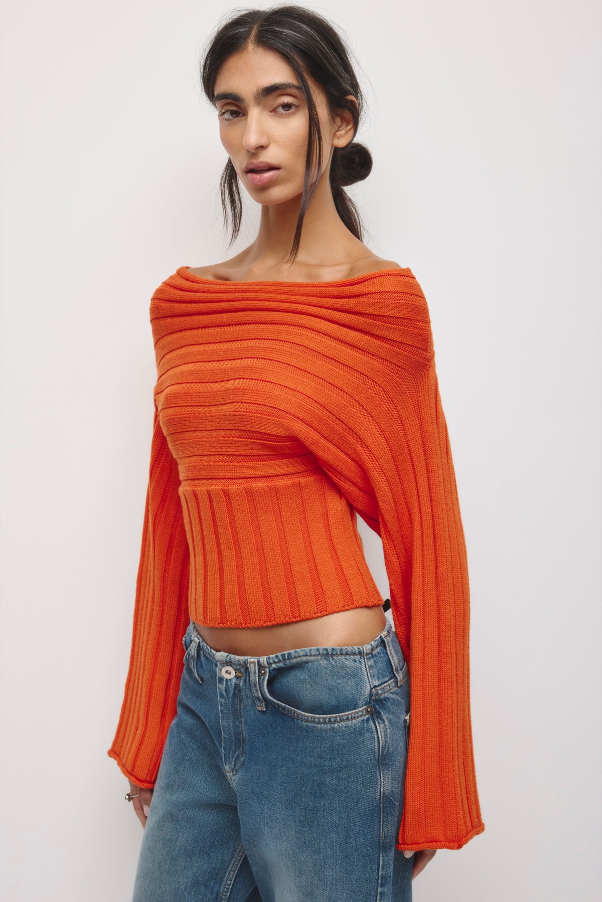 Women's Elina Convertible Sweater in Persimmon