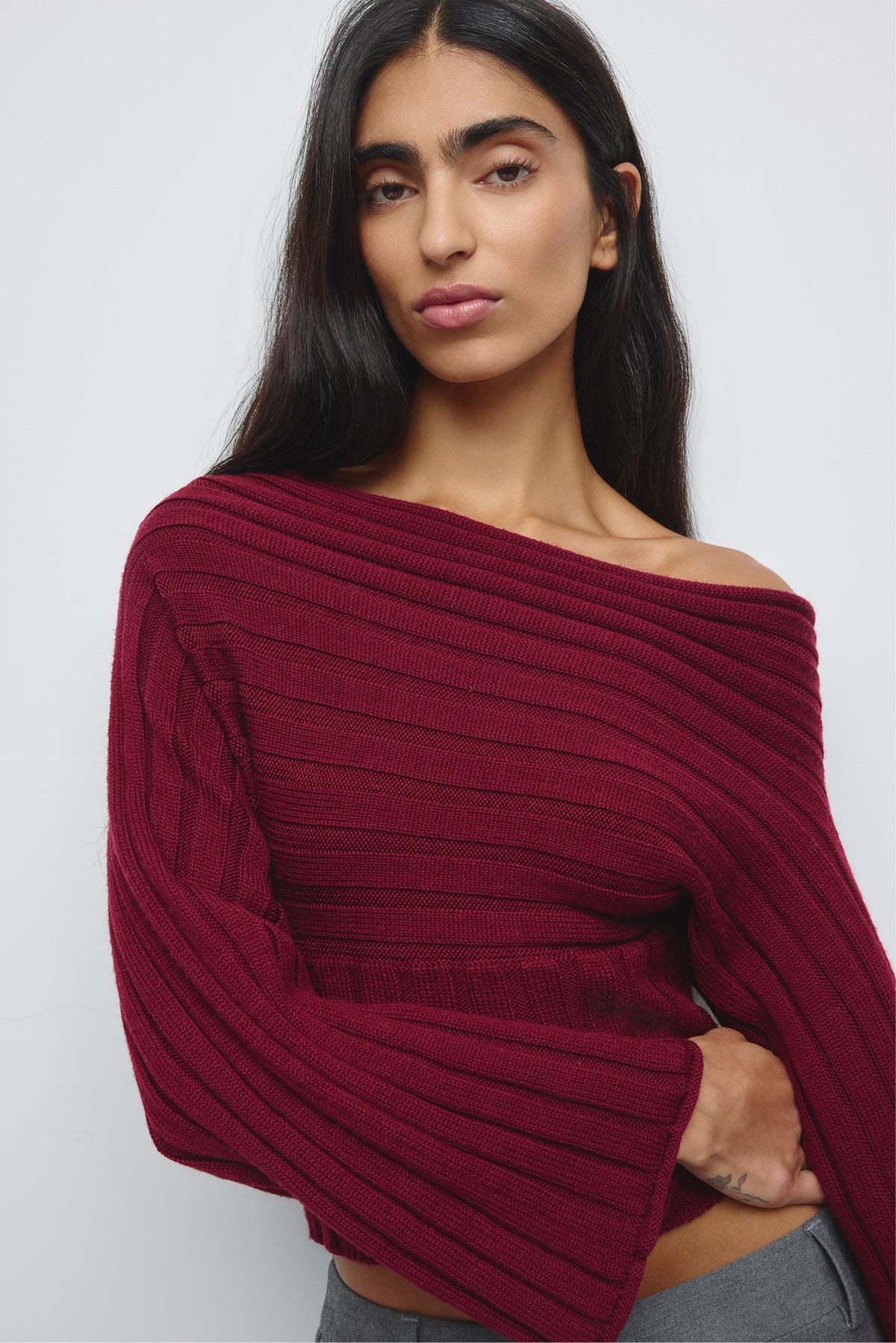 Pull Convertible Elina Femme en porto tawny