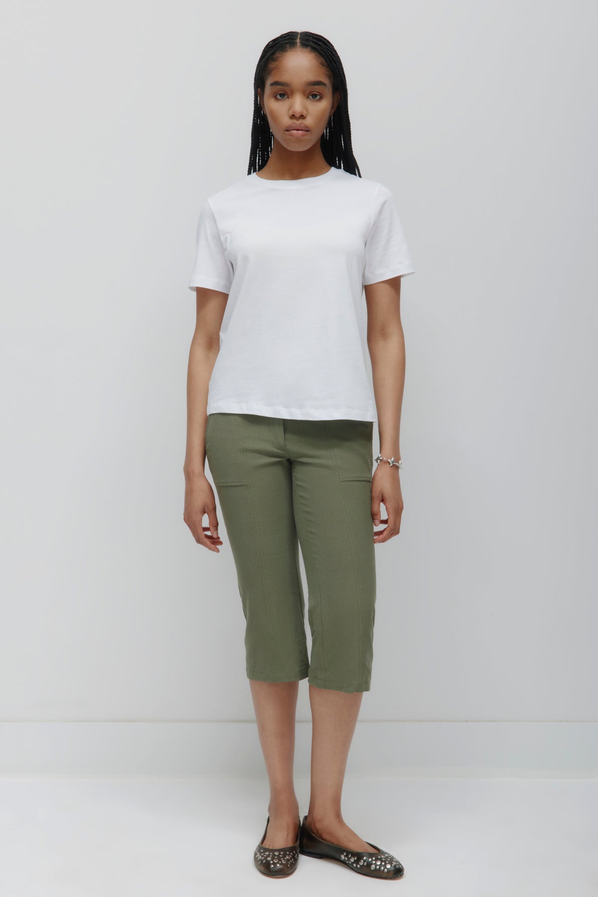 Women's Essential Crew in White