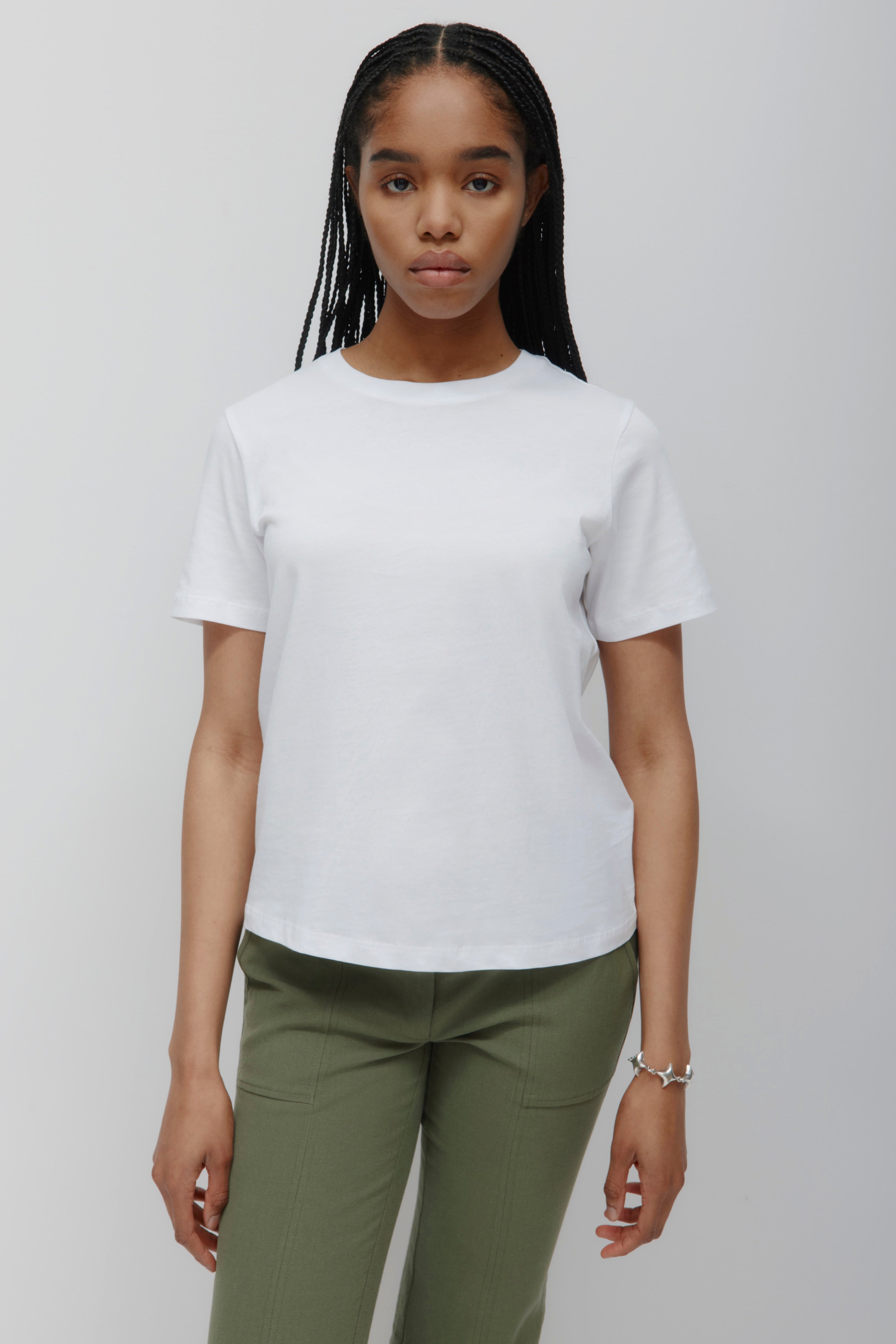 Women's Essential Crew in White