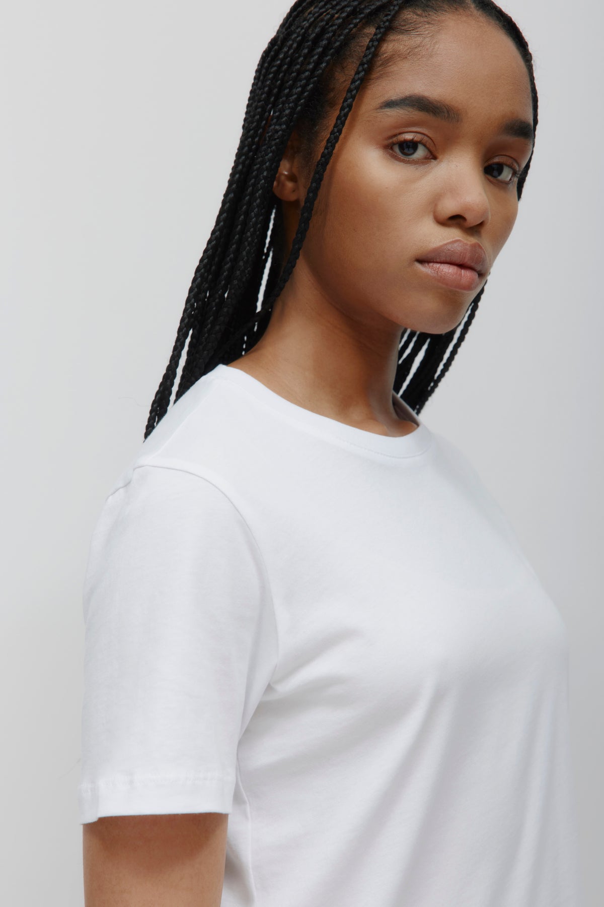 Women's Essential Crew in White