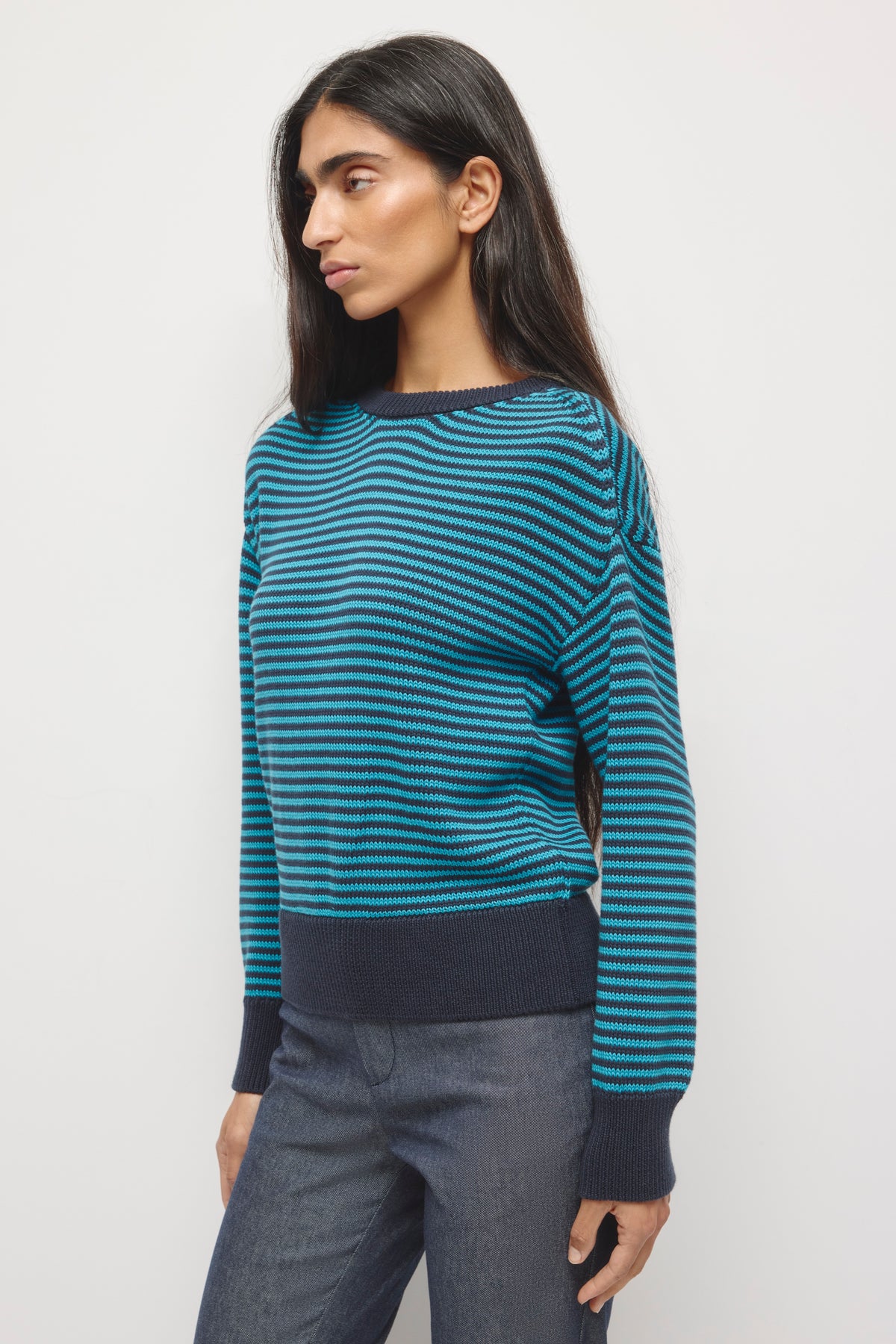 Women's Hamatah Sweater in Cerulean/Deep Ocean