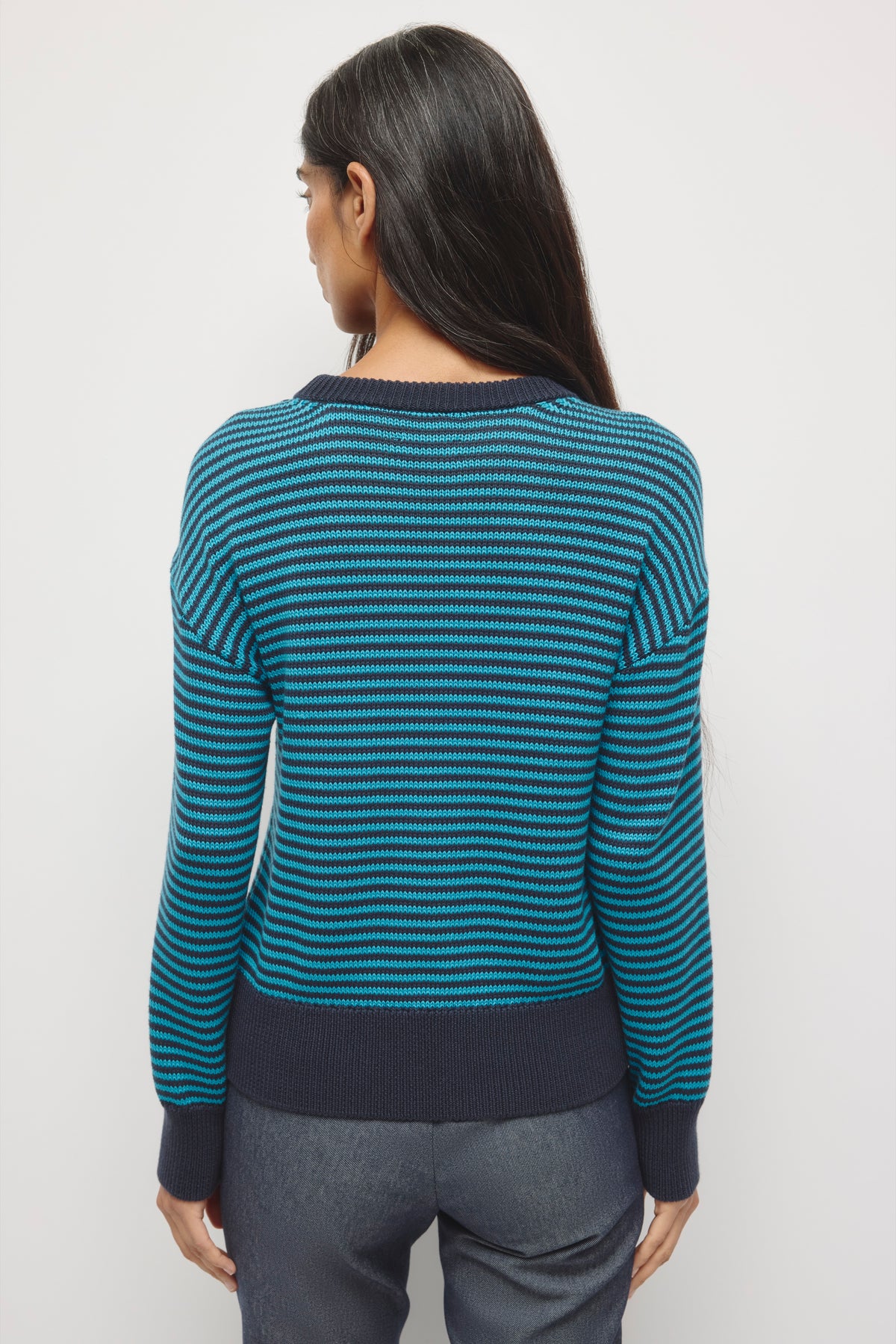 Women's Hamatah Sweater in Cerulean/Deep Ocean