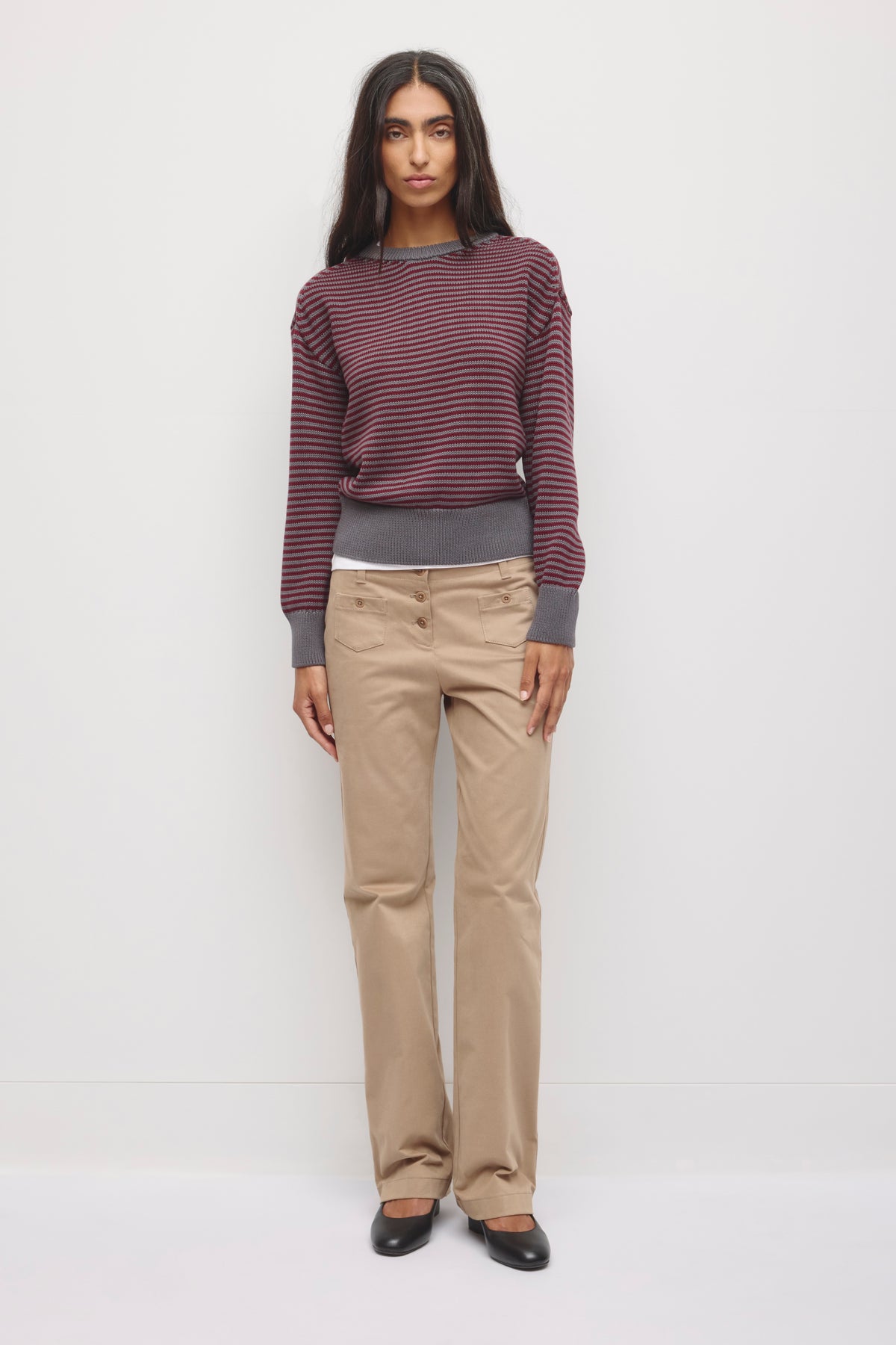 Pull Hamatah pour femmes en porto tawny/Orage