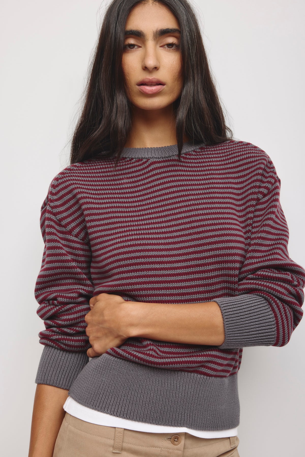 Pull Hamatah pour femmes en porto tawny/Orage