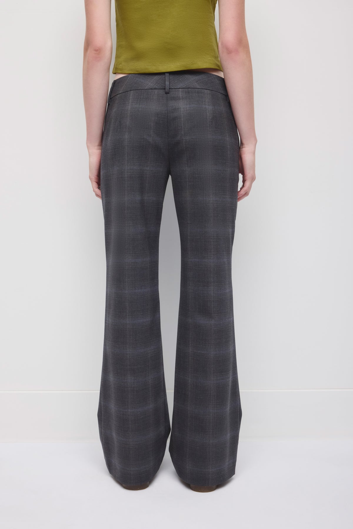 Women's Iman Plaid Trouser in Deep Ocean Plaid
