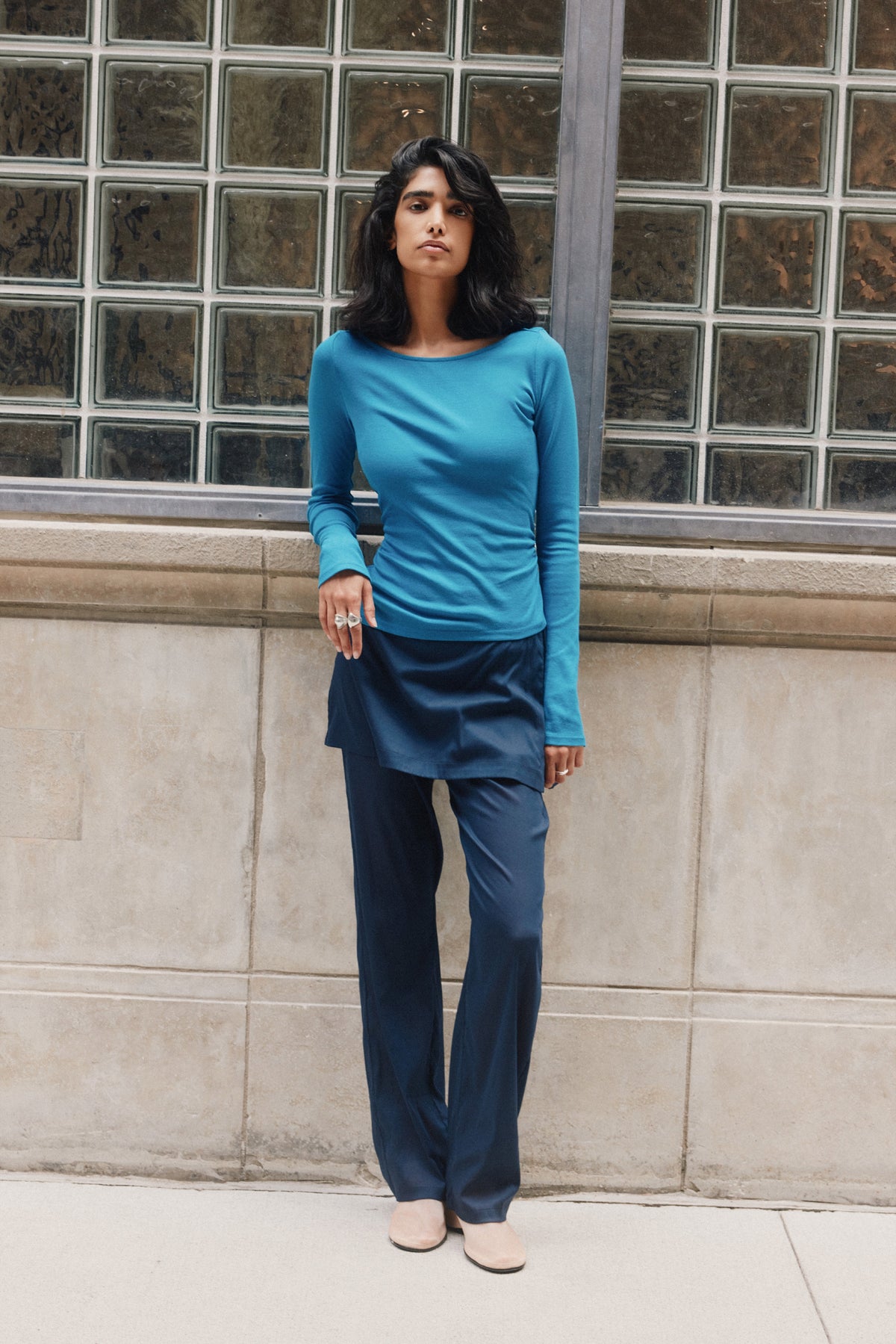Women's Zaina Layered Pant in Deep Ocean