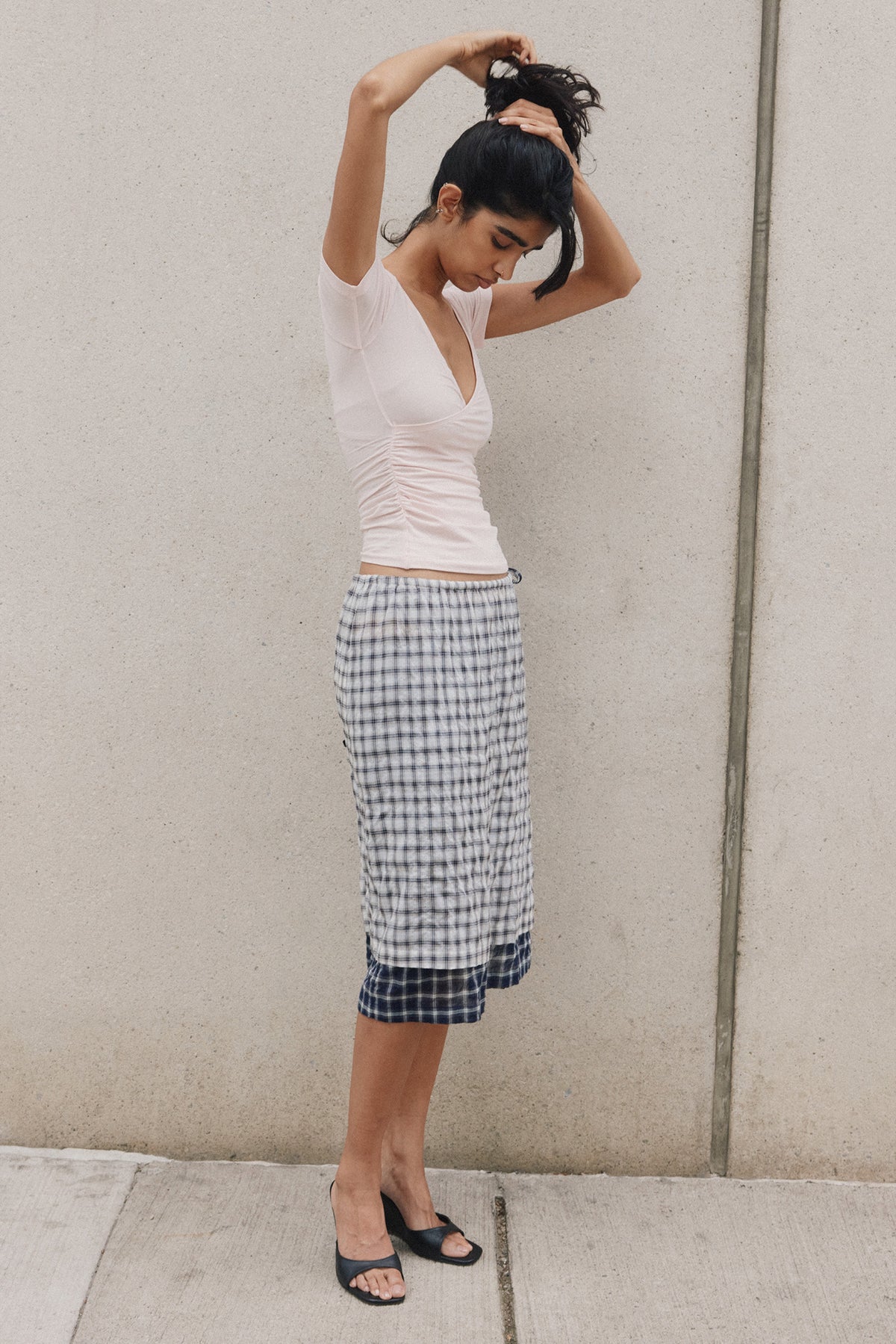 Women's Luma Check Skirt in Thunderstorm Check