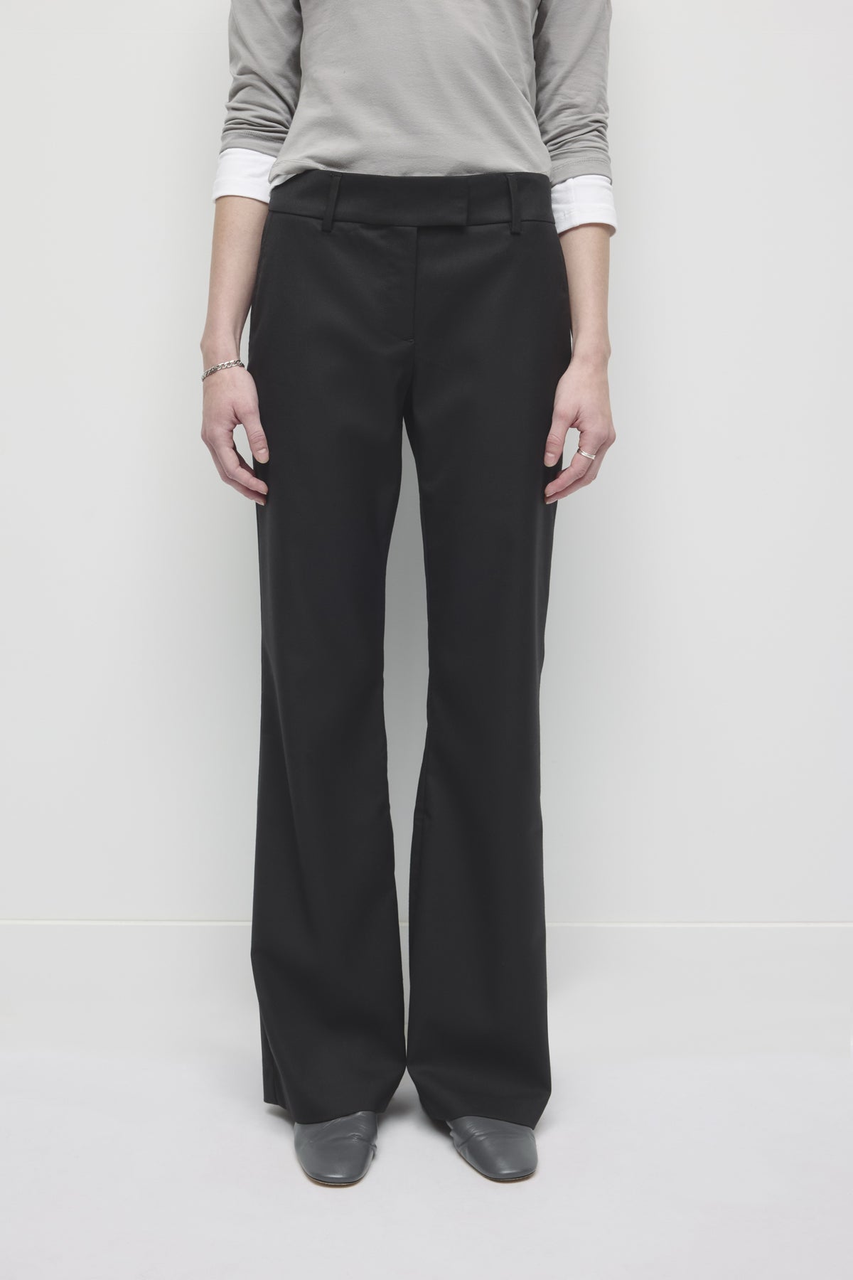 Pantalon en laine Iman pour femme en noir