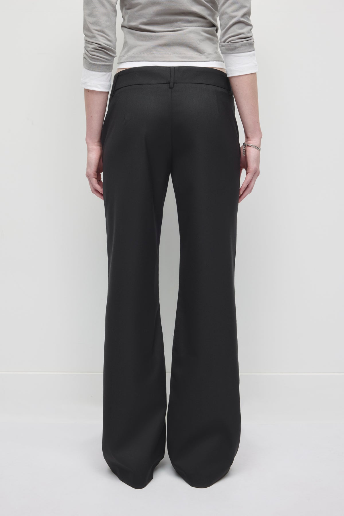 Pantalon en laine Iman pour femme en noir