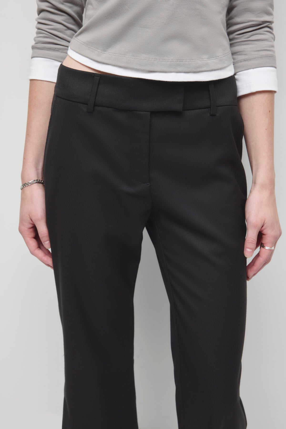 Pantalon en laine Iman pour femme en noir