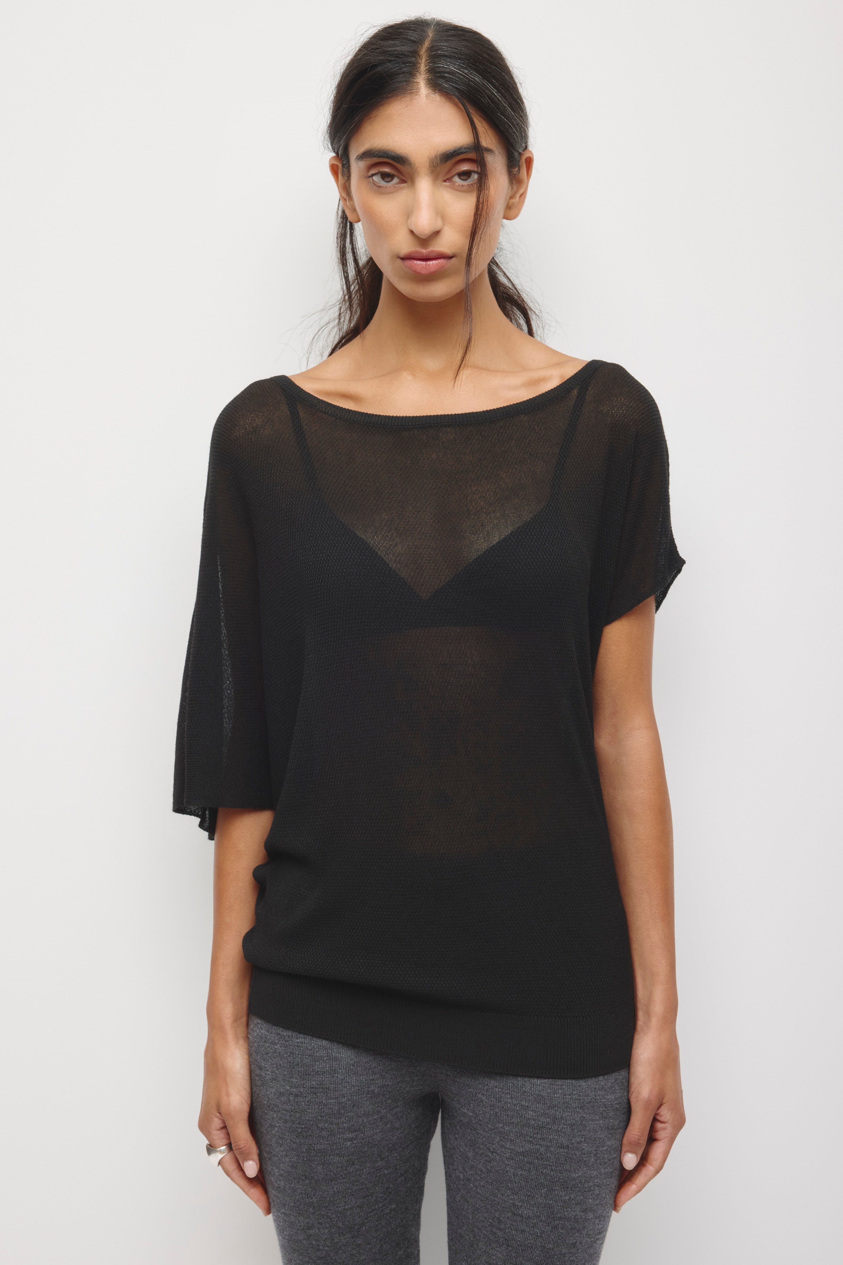 Women's Kenza Asymmetric Sweater in Black