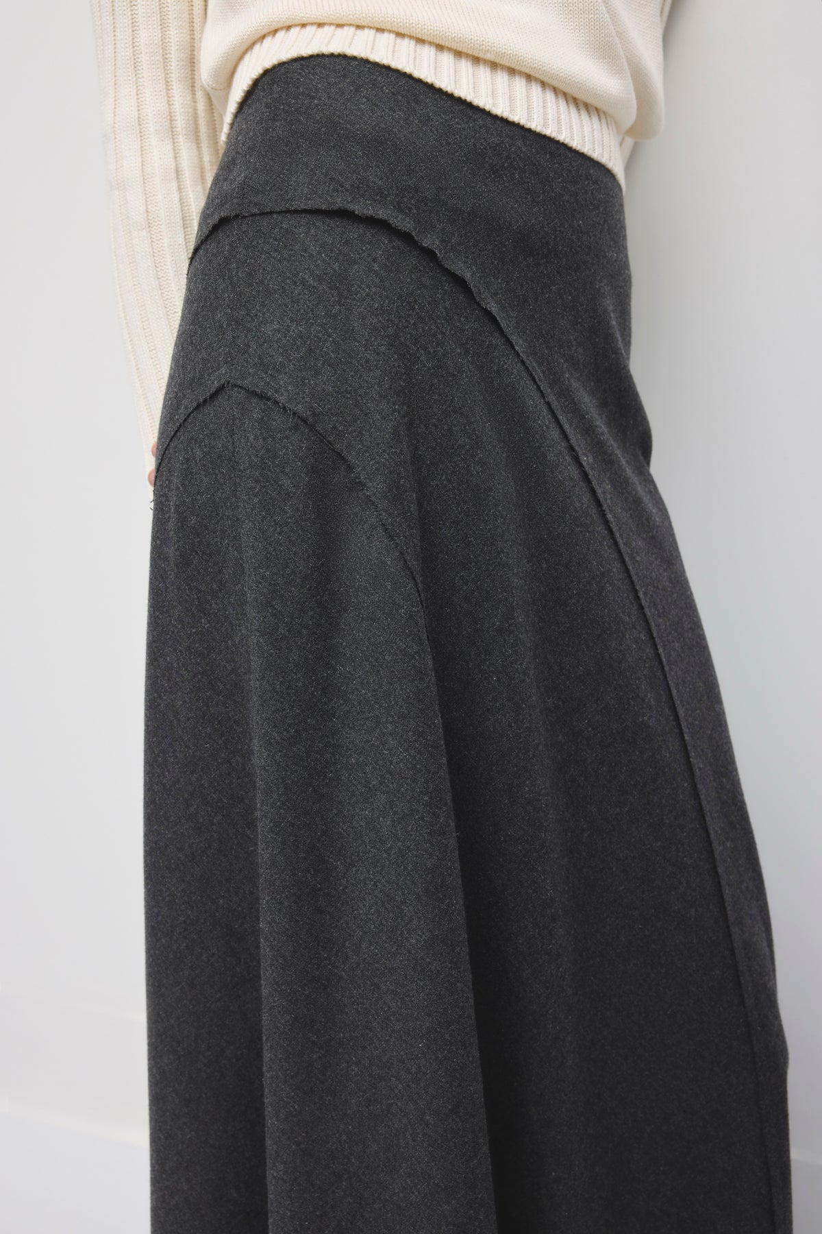 Jupe Lana pour femme en mélange anthracite
