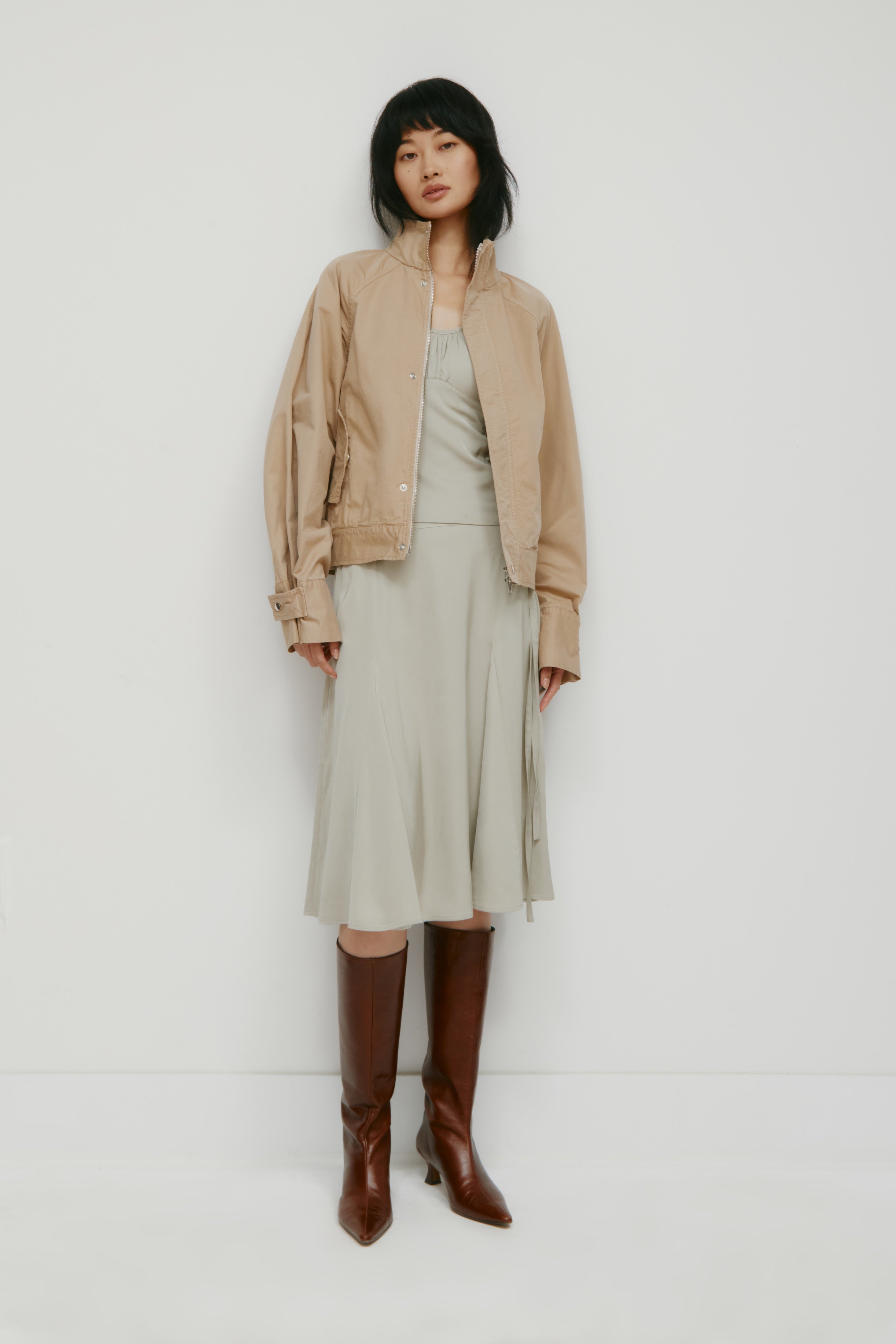 Women's Layali Midi Skirt in Dune Grass