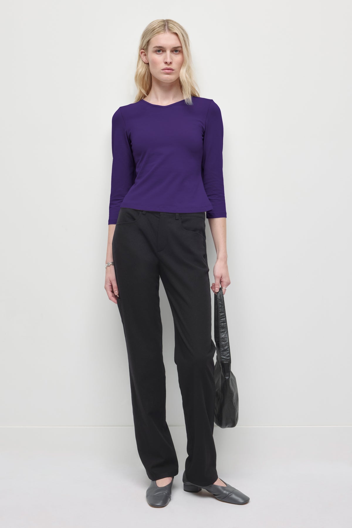 Women's Layn 3/4 Sleeve in Deep Purple