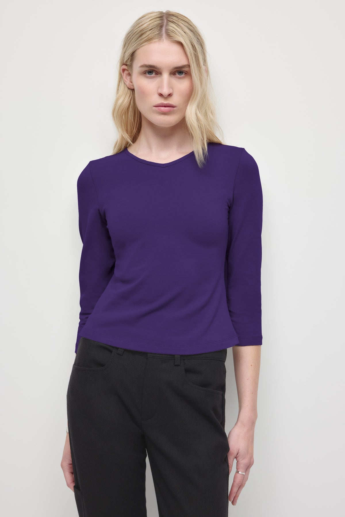 Women's Layn 3/4 Sleeve in Deep Purple