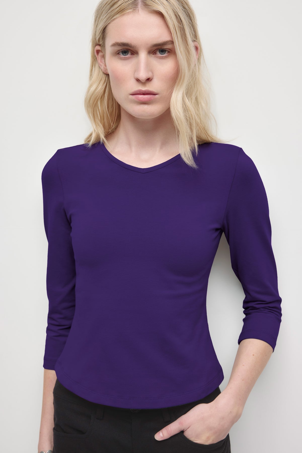 Women's Layn 3/4 Sleeve in Deep Purple