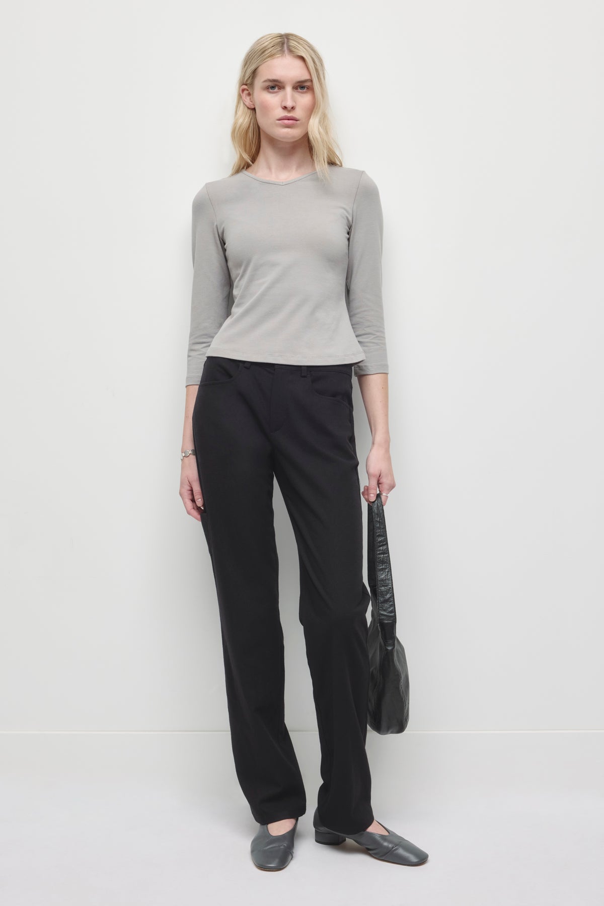 Layn manches 3/4 pour femme en gypsum
