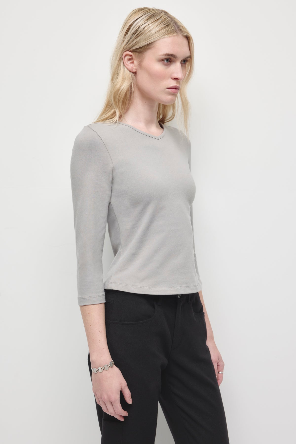 Layn manches 3/4 pour femme en gypsum