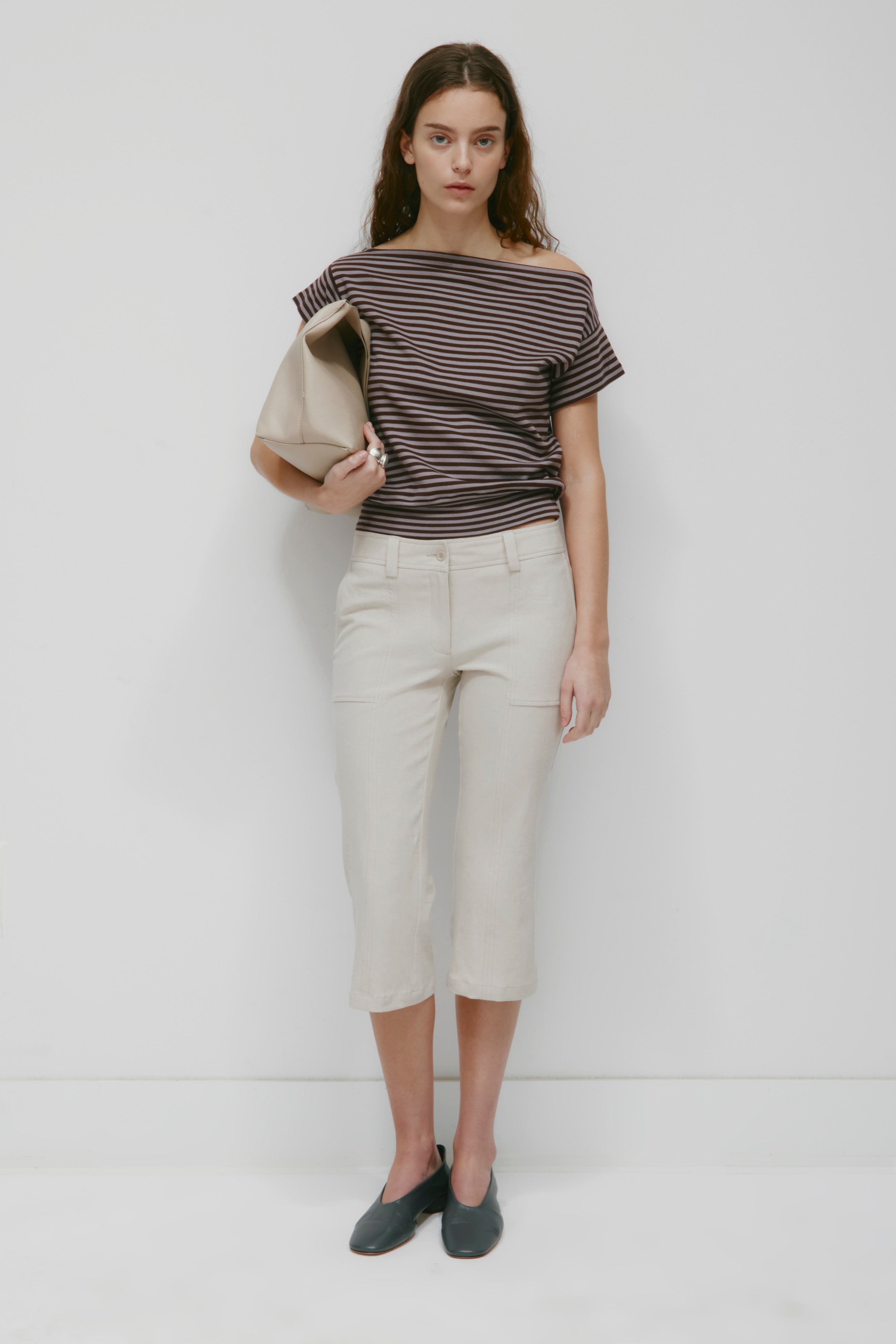 Capri en lin pour femme en dove