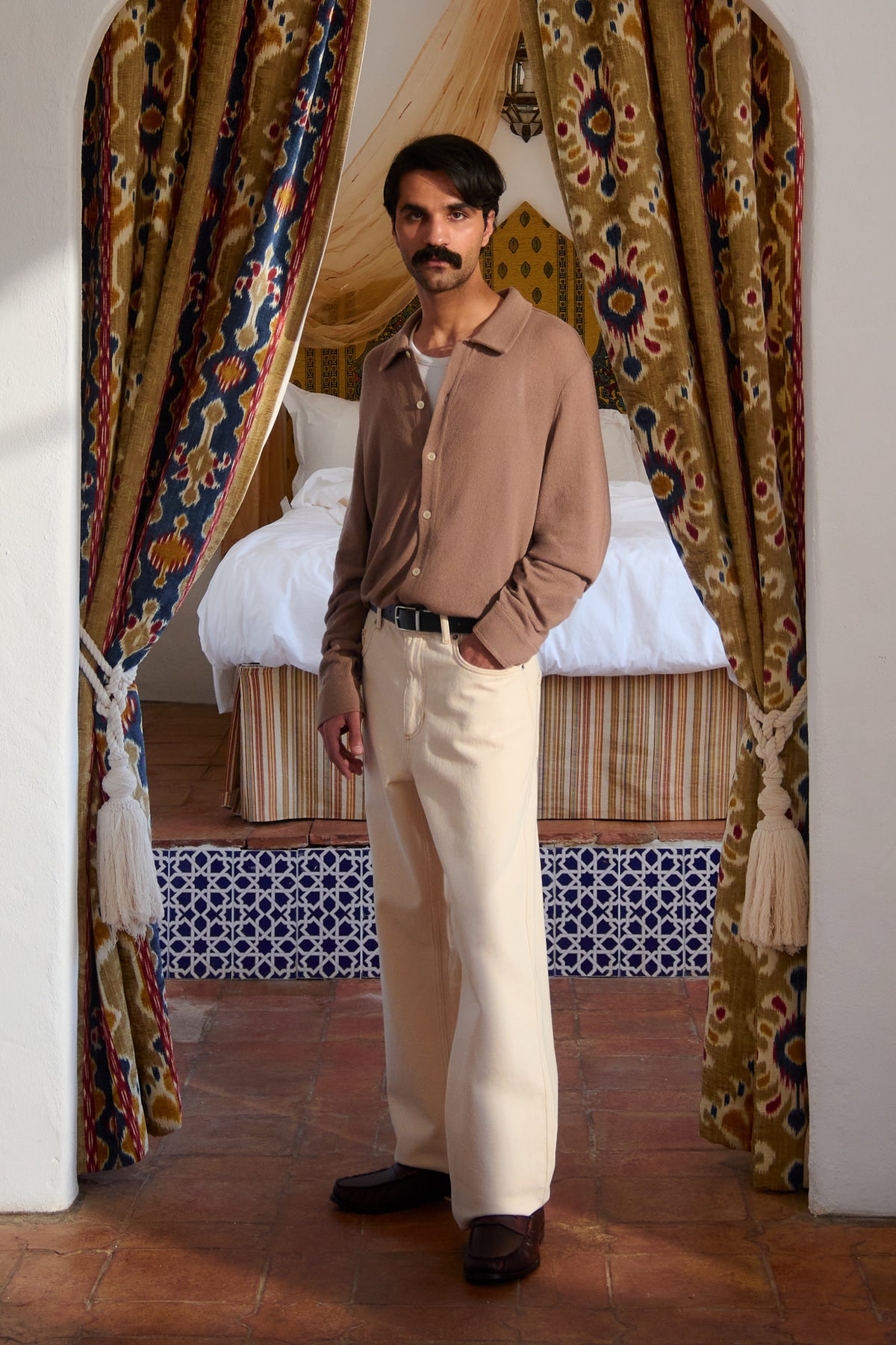 Men's Luxor Jersey Shirt in Taupe