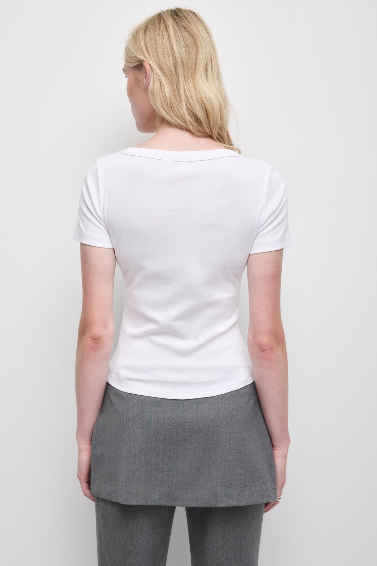 Women's Low V-Neck Tee in White