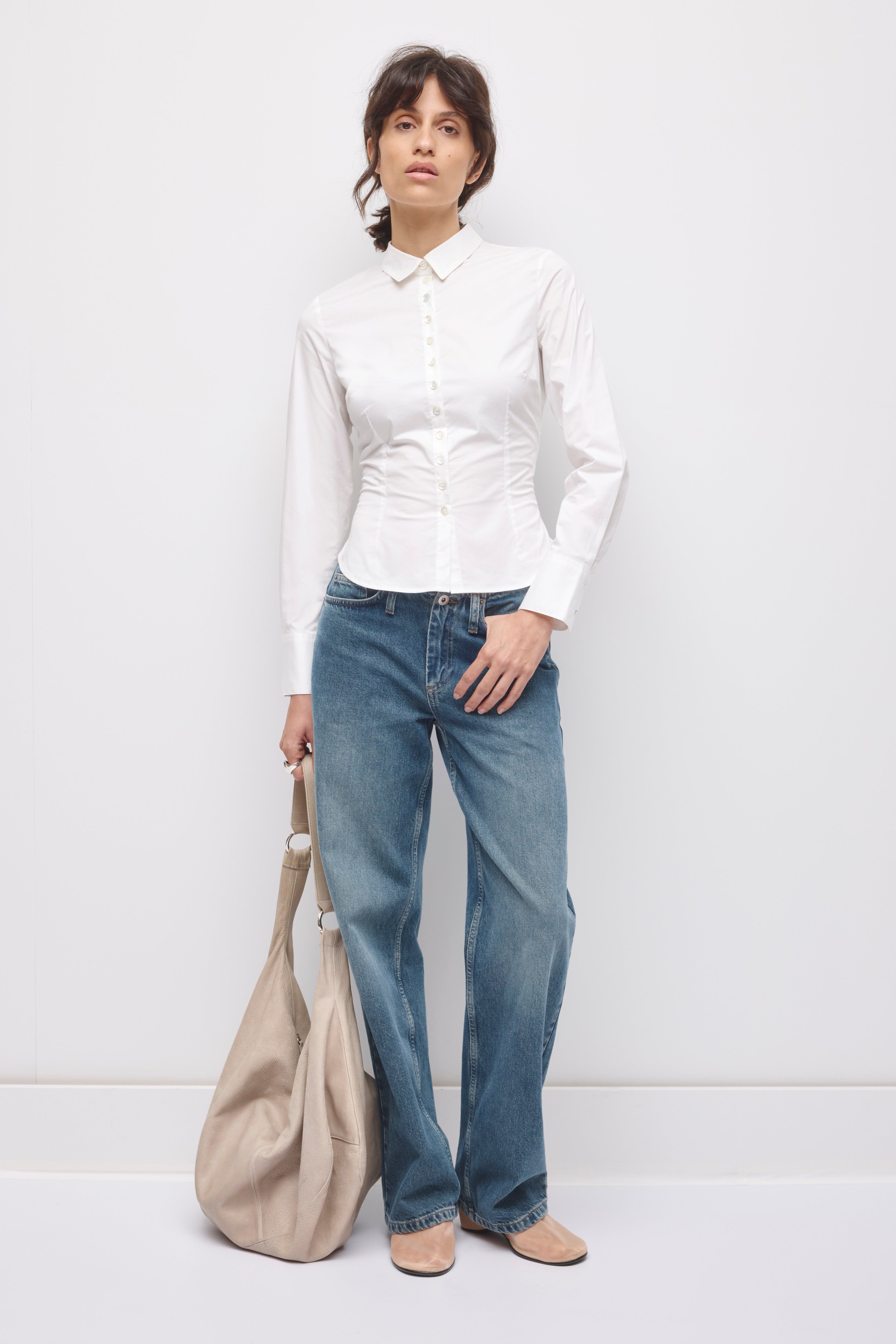 Women's Mahla Fitted Shirt in White