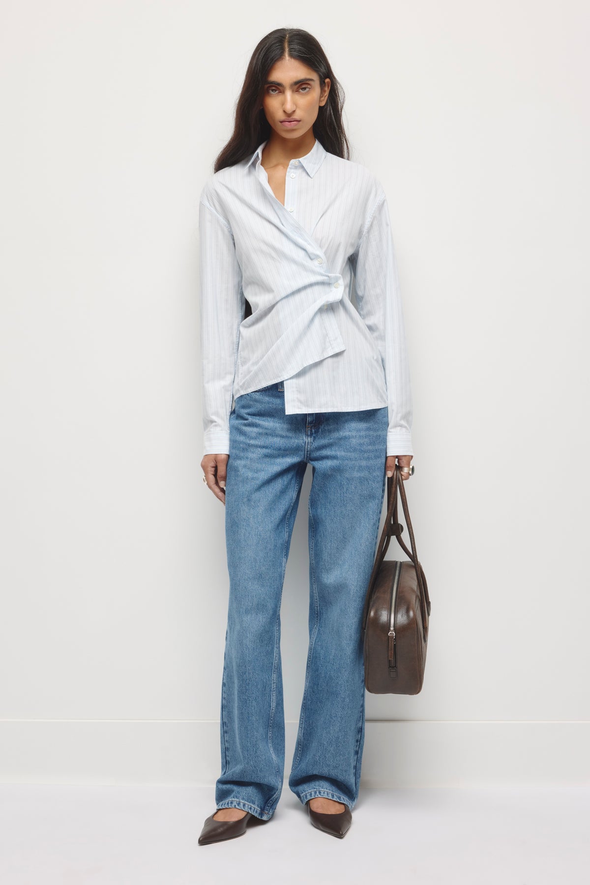 Women's Maraaya Shirt in Blue Aura Stripe