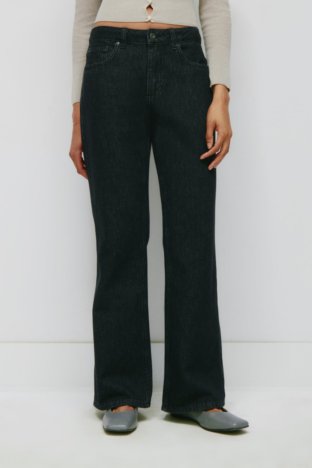 Jean Marfa pour femme en washed Black
