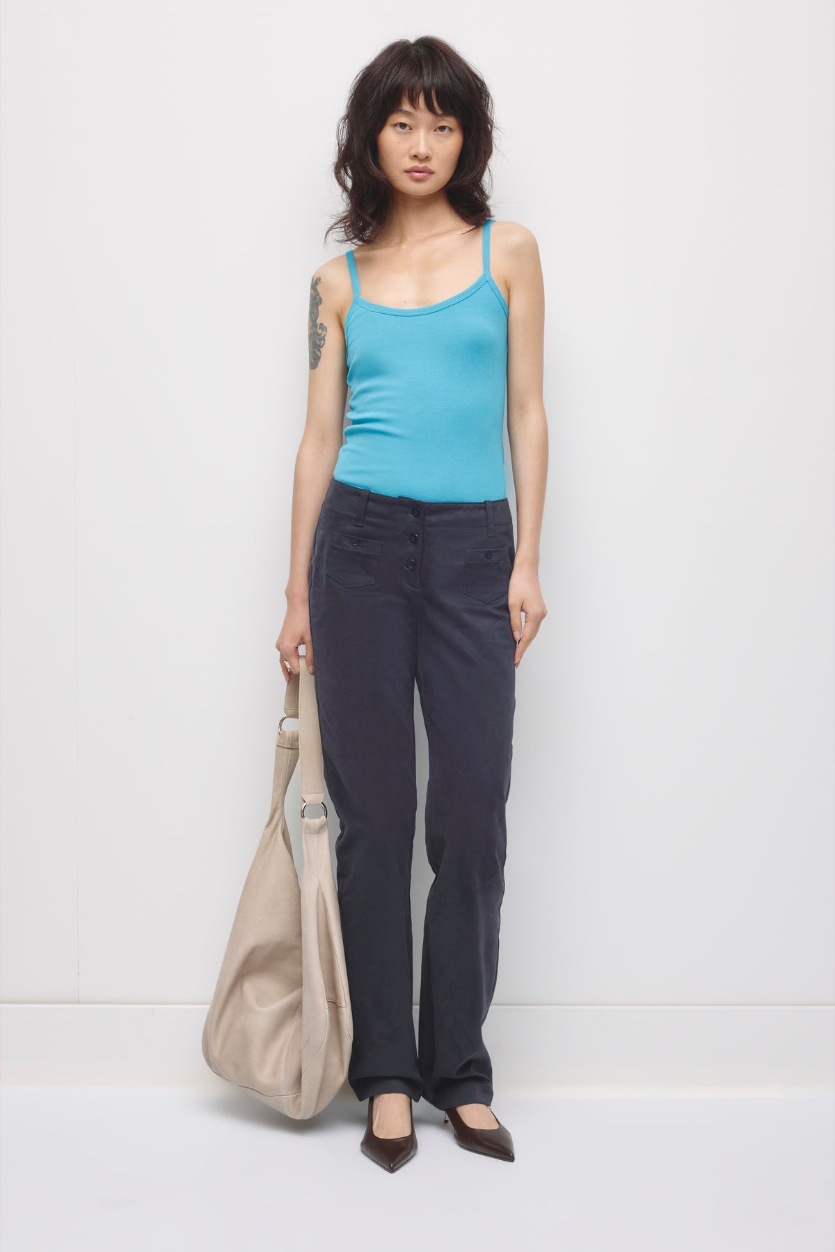 Women's Micro Rib Cami in Cerulean