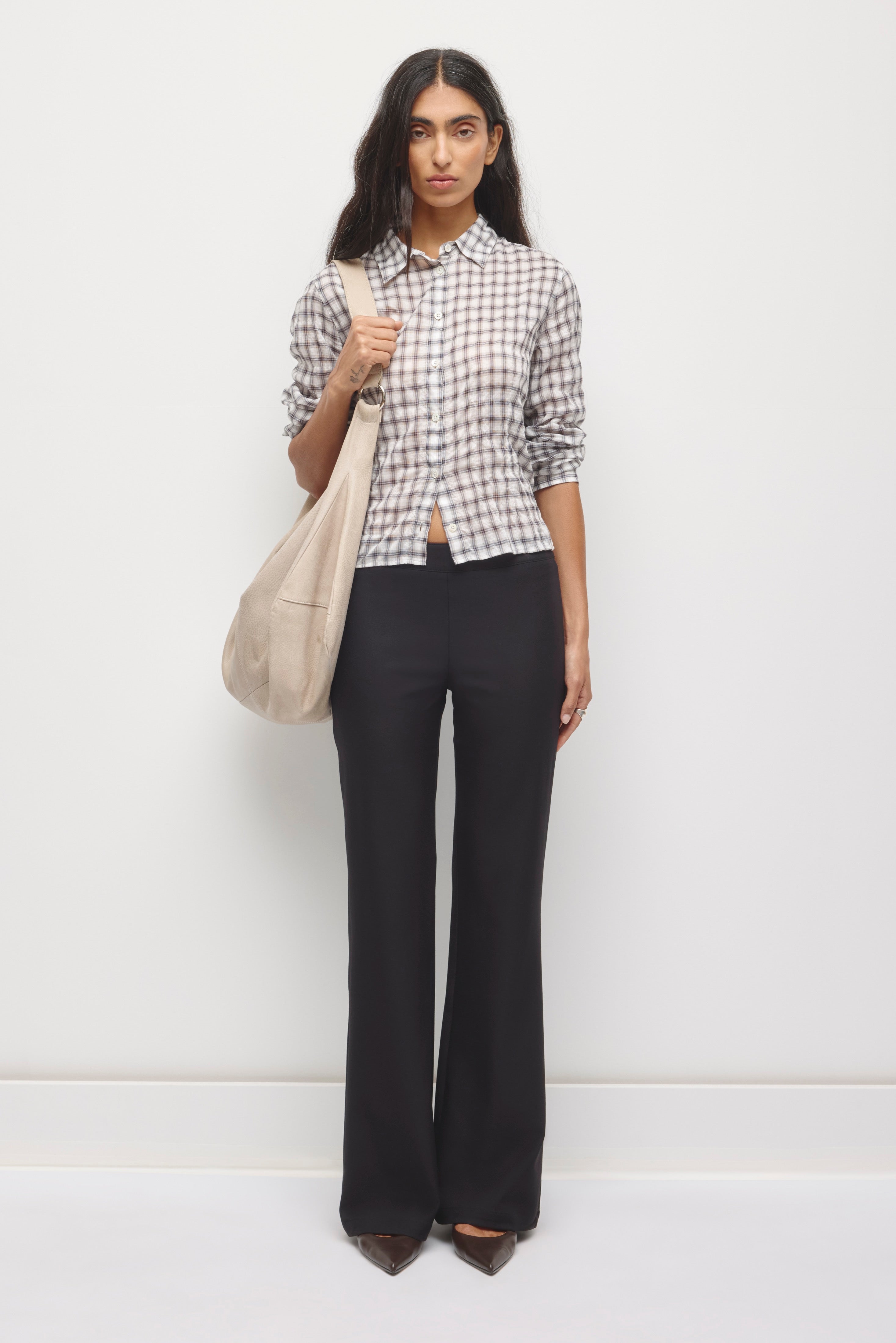Women's Mira Flat Front Pant in Black