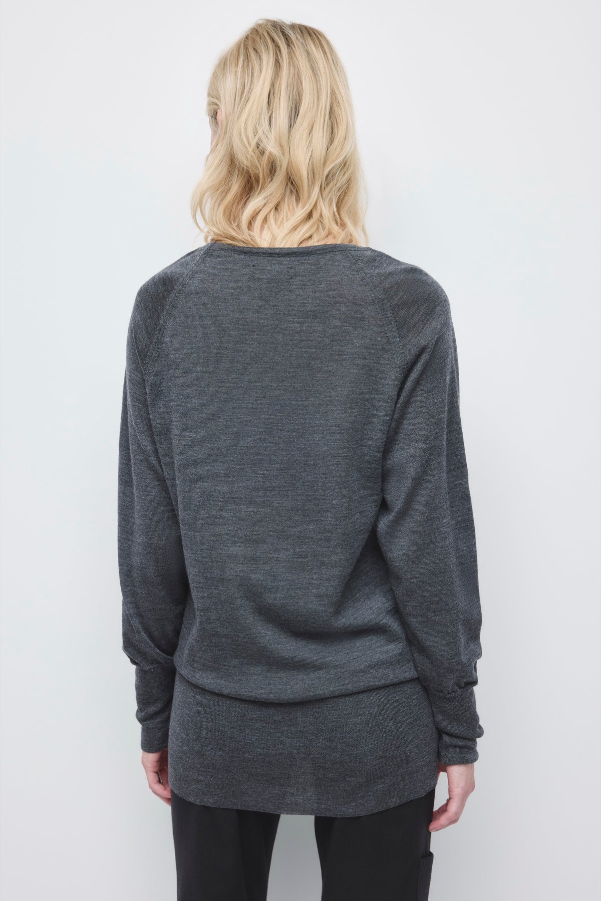 Women's Mona Merino Dolman Sweater in Charcoal Melange