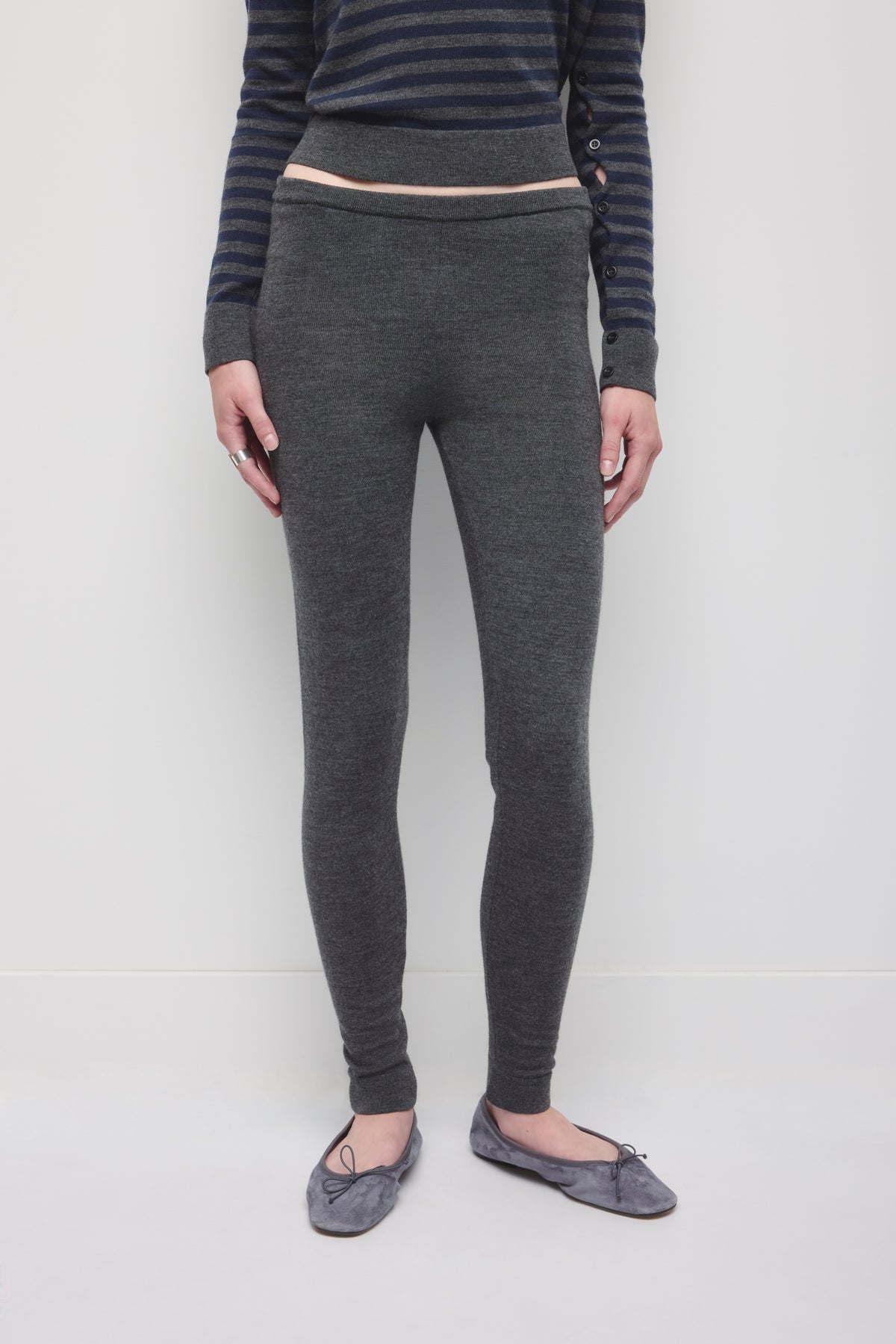 Pantalon de jogging à lien latéral pour femme en charcoal Melange