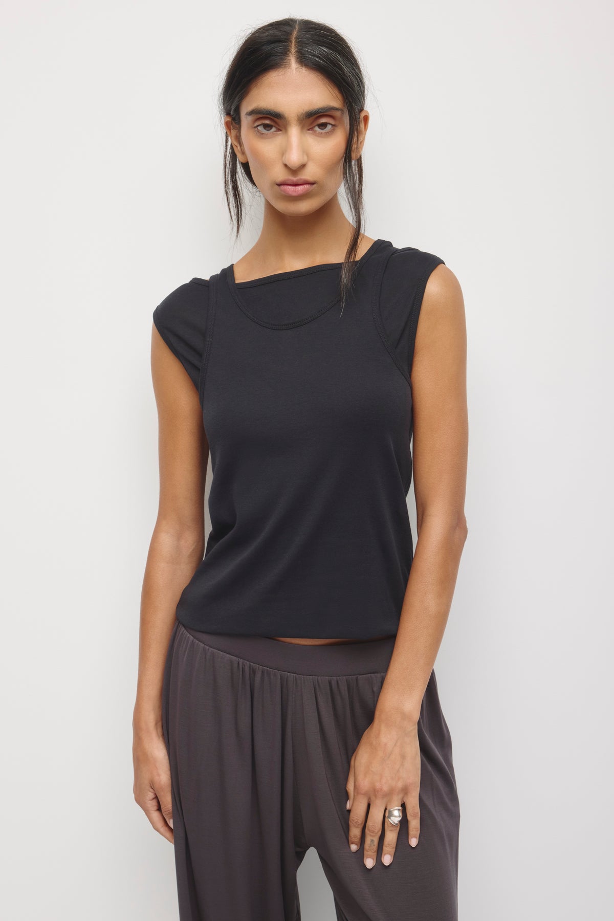 Model is 5’8” and is wearing a size XS.