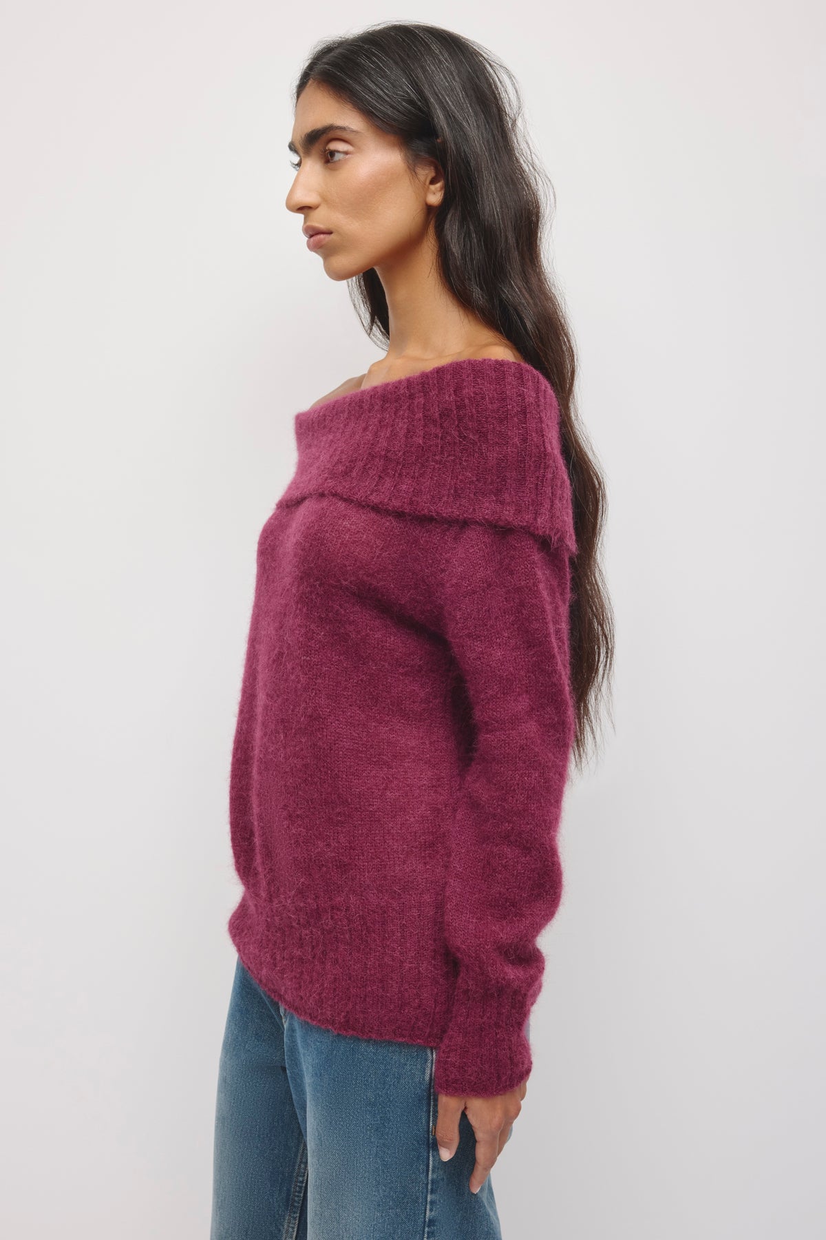 Women's Noor Convertible Cowl Sweater in Tawny Port