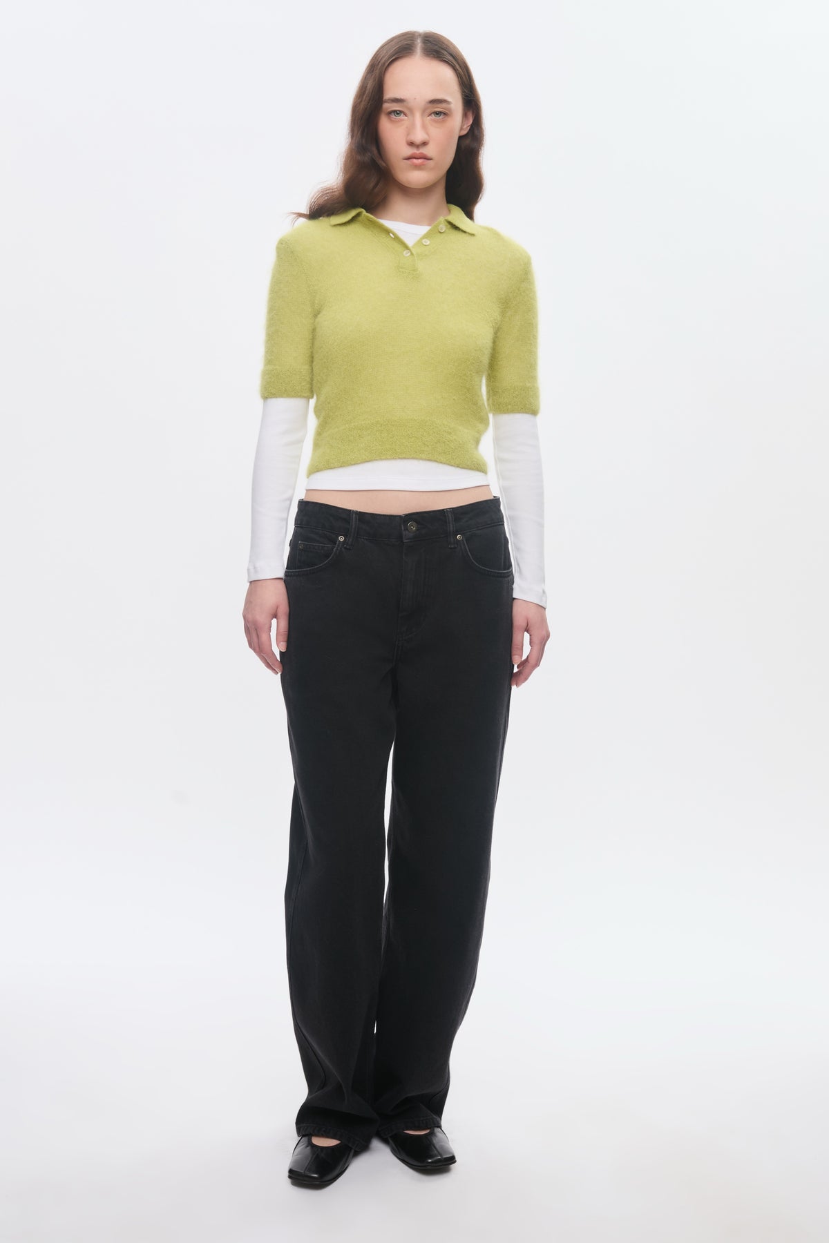 Women's Noor Fuzzy Polo in Hazel