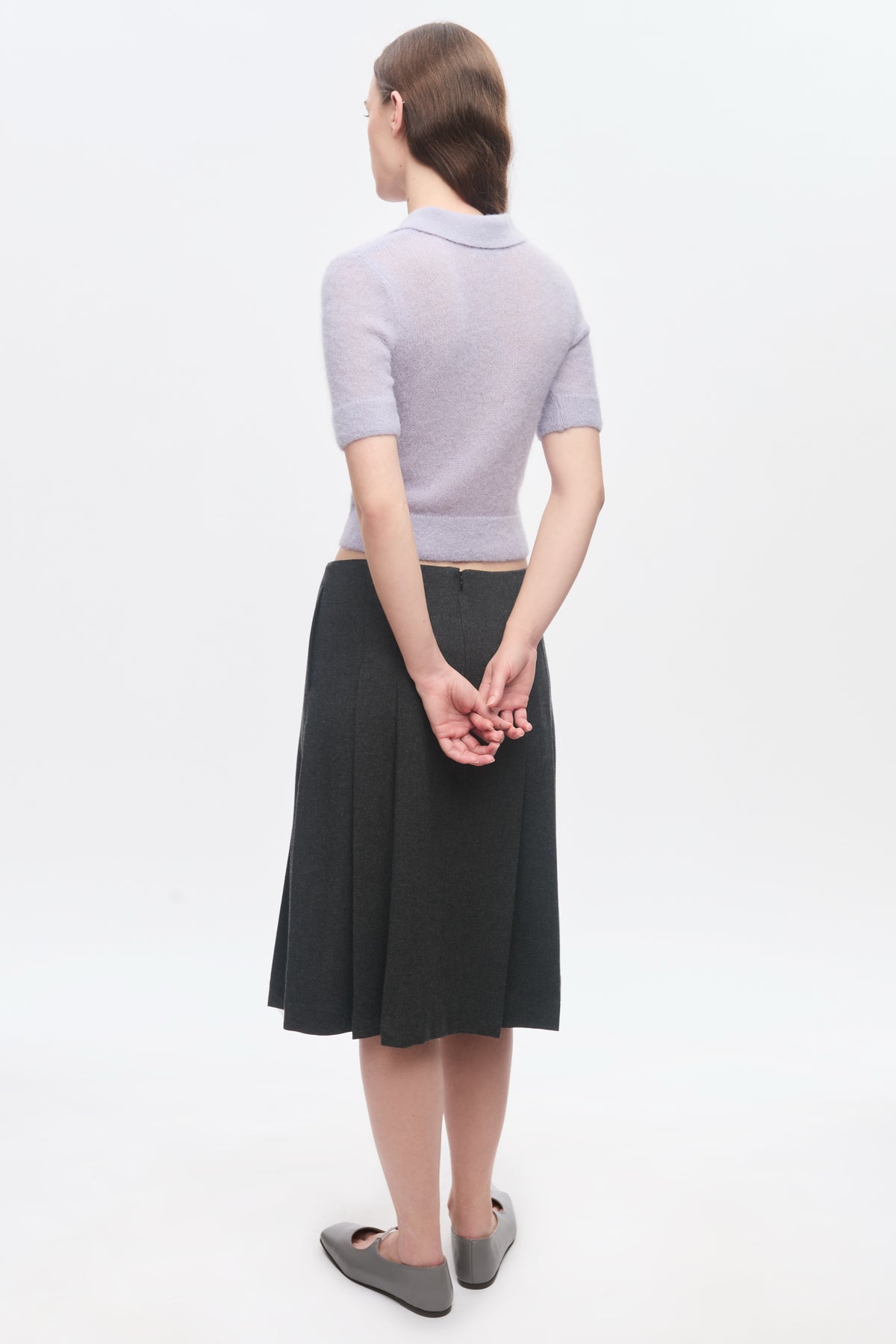 Women's Noor Fuzzy Polo in Mauve