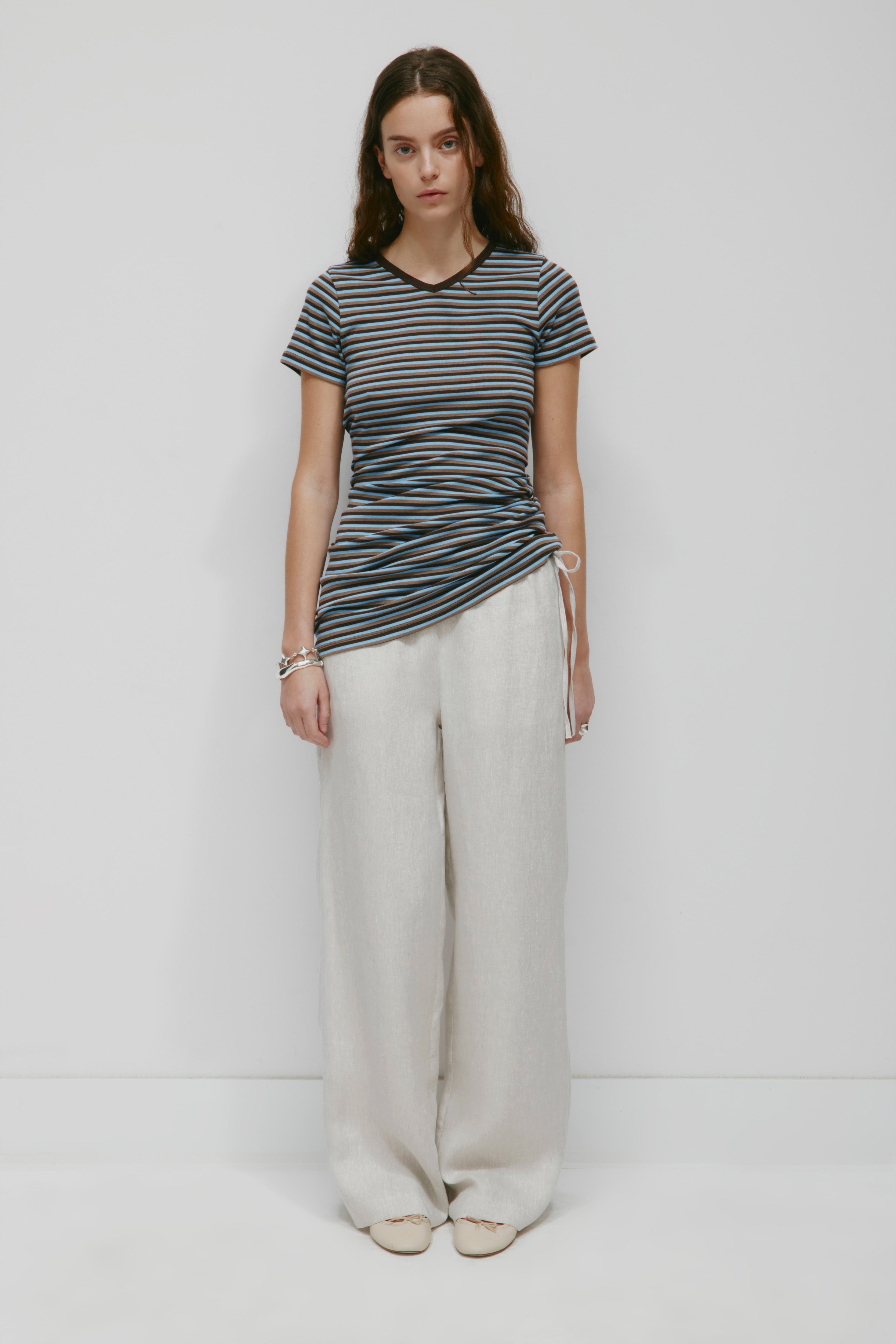 Women's Persea Linen Tie Pant in Natural