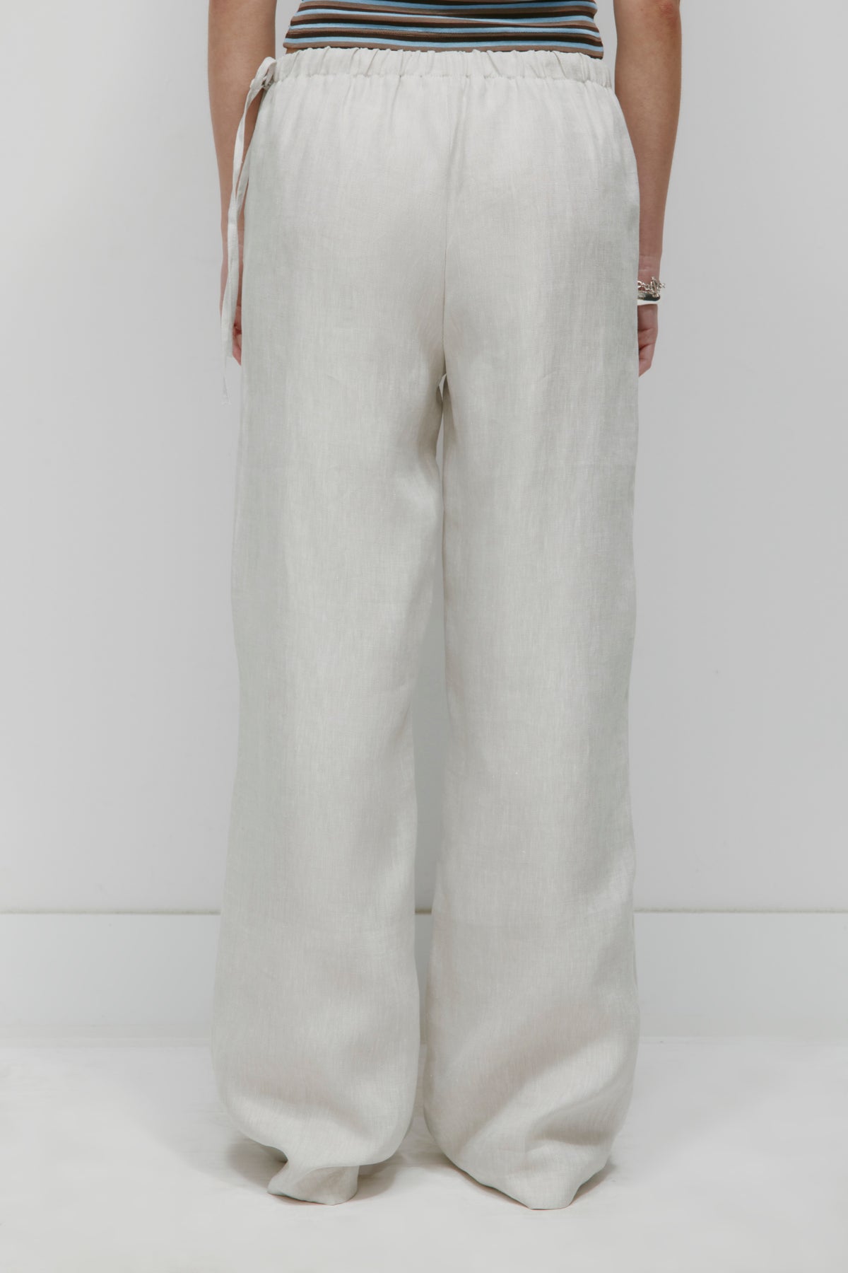 Women's Persea Linen Tie Pant in Natural
