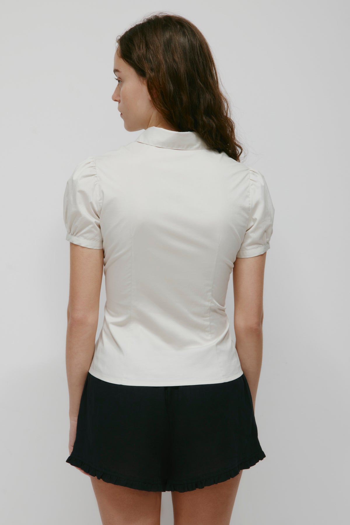 Chemise à manches bouffantes pour femme en fog