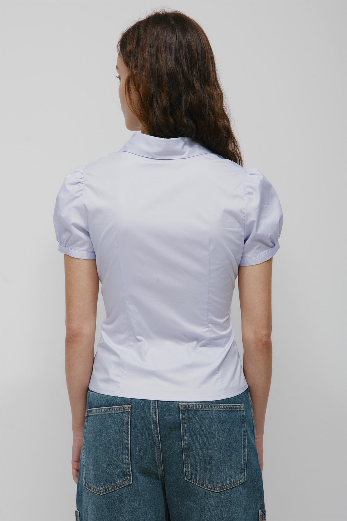Women's Puff Sleeve Shirt in Thistle