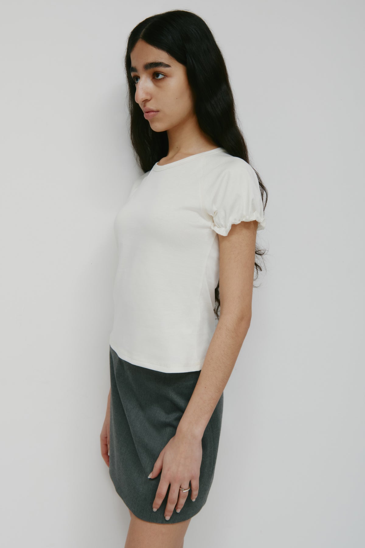 Women's Puff Sleeve Tee in Marshmallow