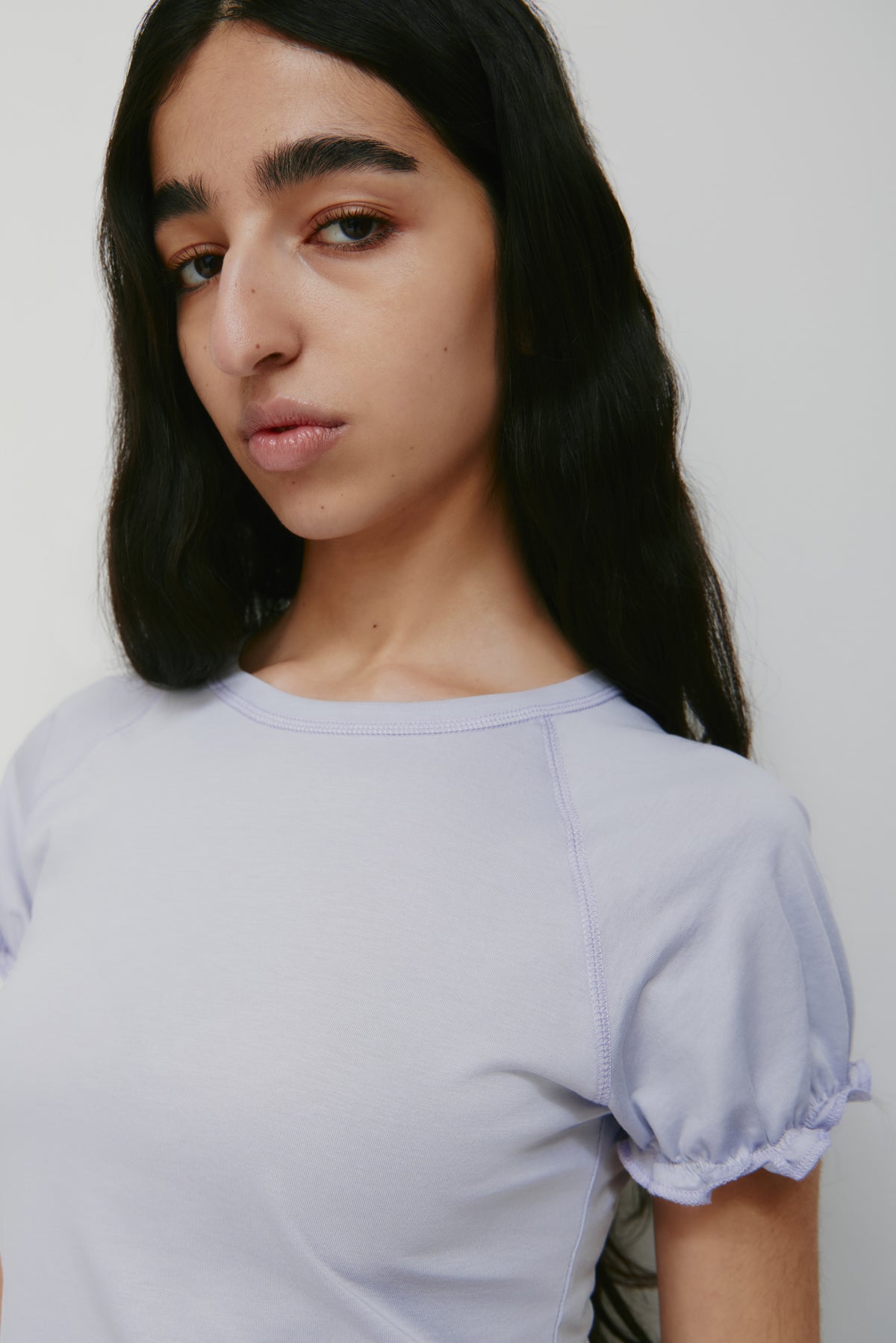 T-shirt à manches bouffantes pour femme en chardon