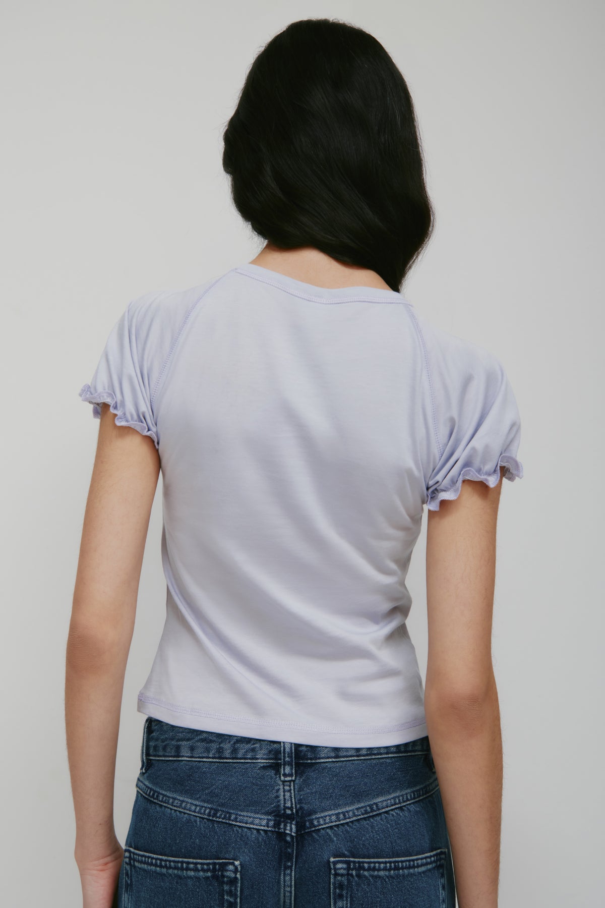 T-shirt à manches bouffantes pour femme en chardon