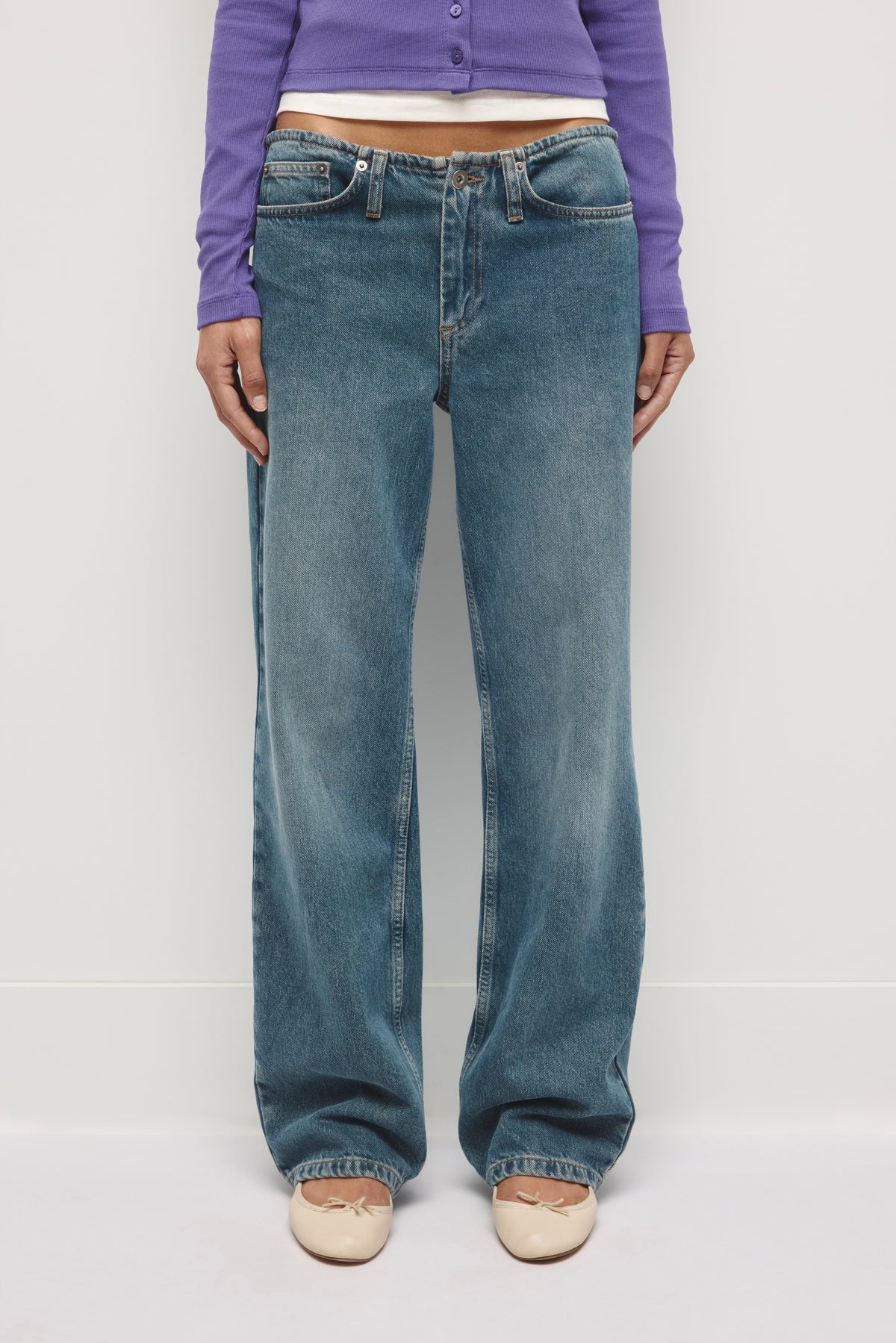Jeans Safi pour femme en délavage vintage