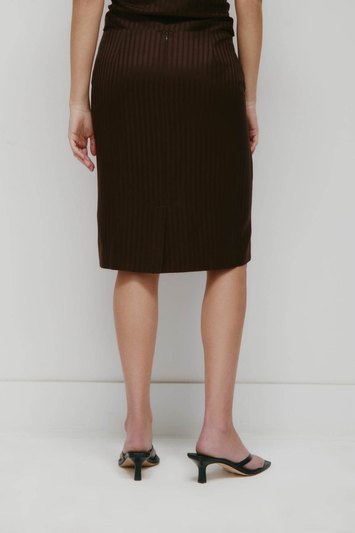 Jupe midi Sahra pour femme en espresso