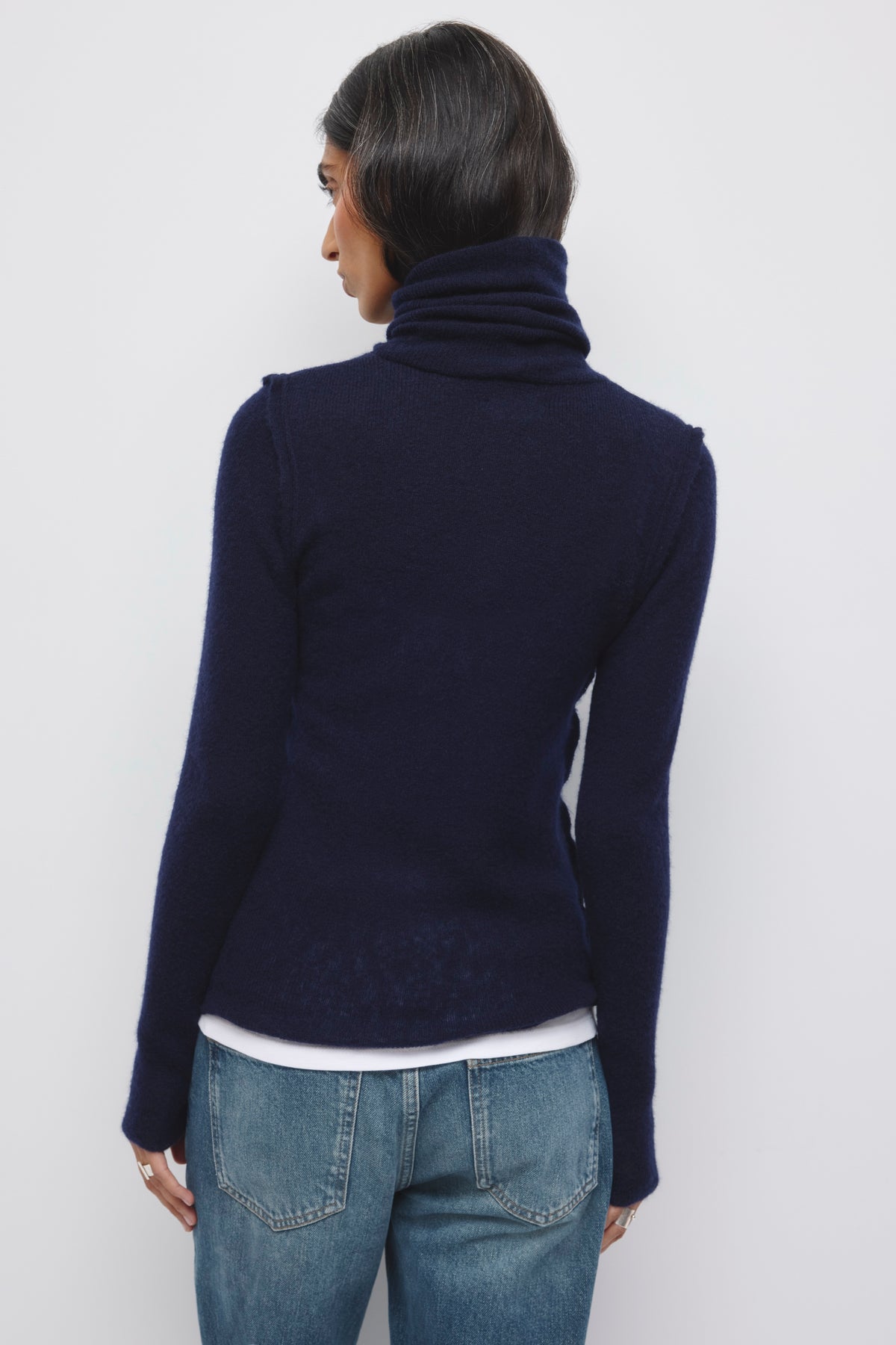 Women's Salma Turtleneck Sweater in Deep Ocean