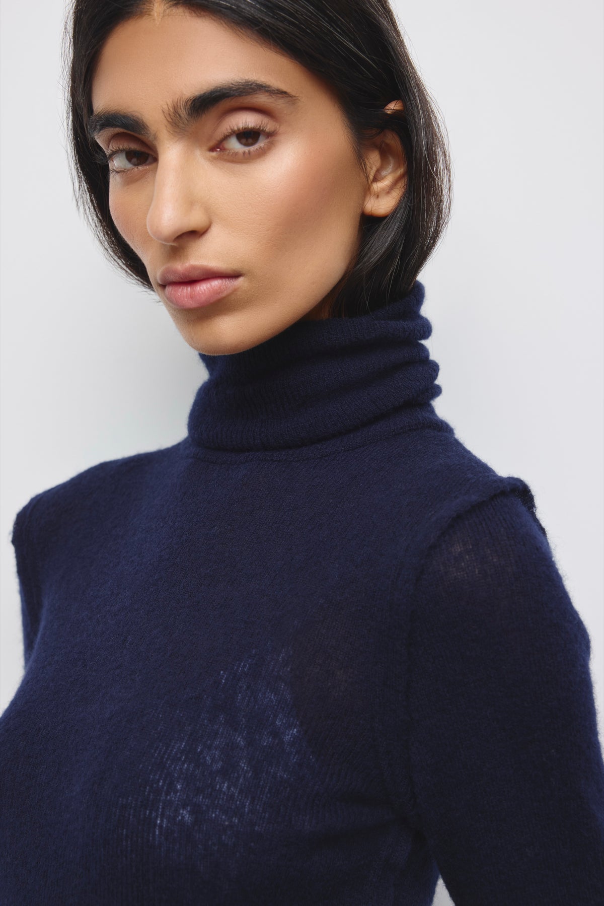 Women's Salma Turtleneck Sweater in Deep Ocean